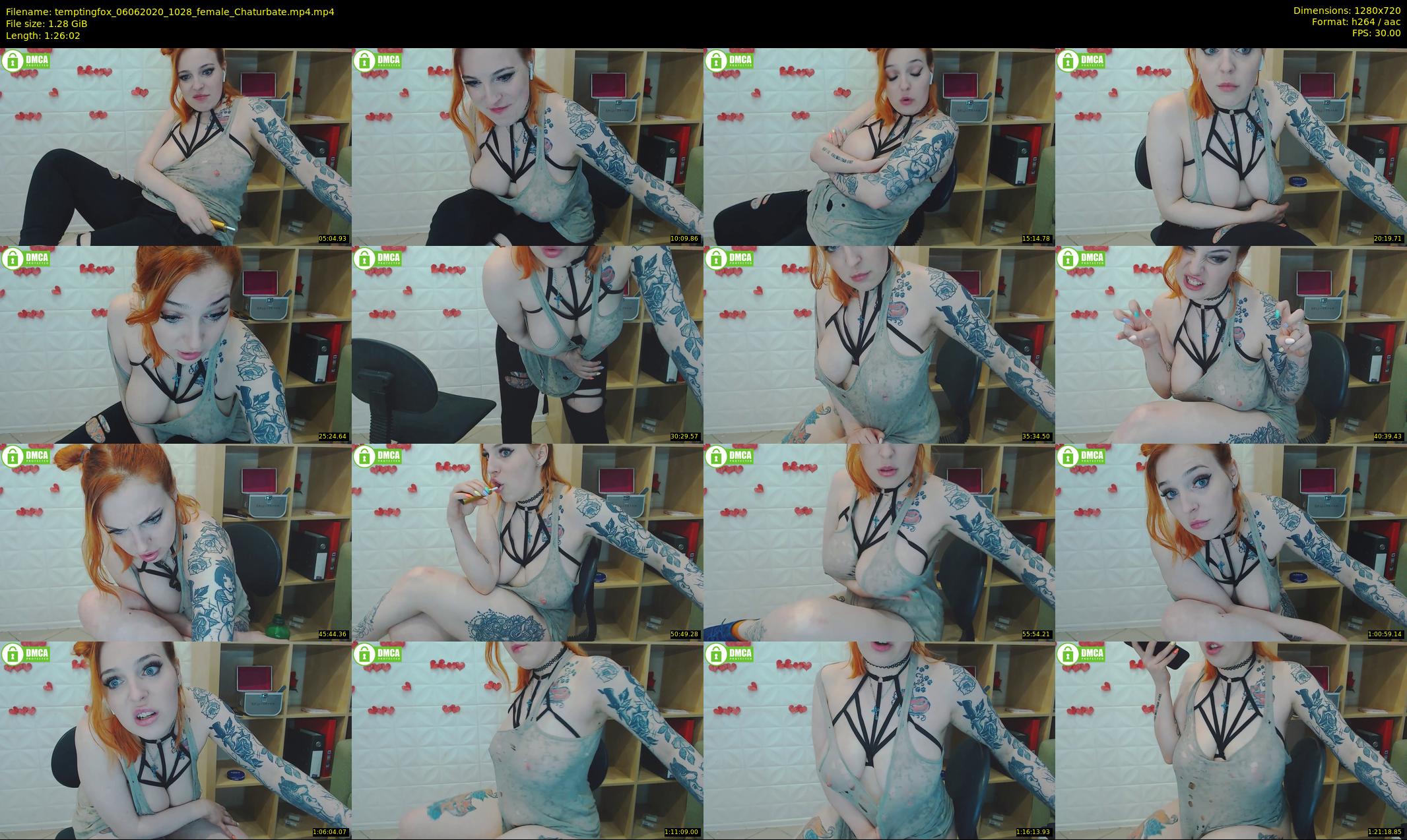 temptingfox — 87 minute Chaturbate female cam show recording, 720p, Jun 6, 2020