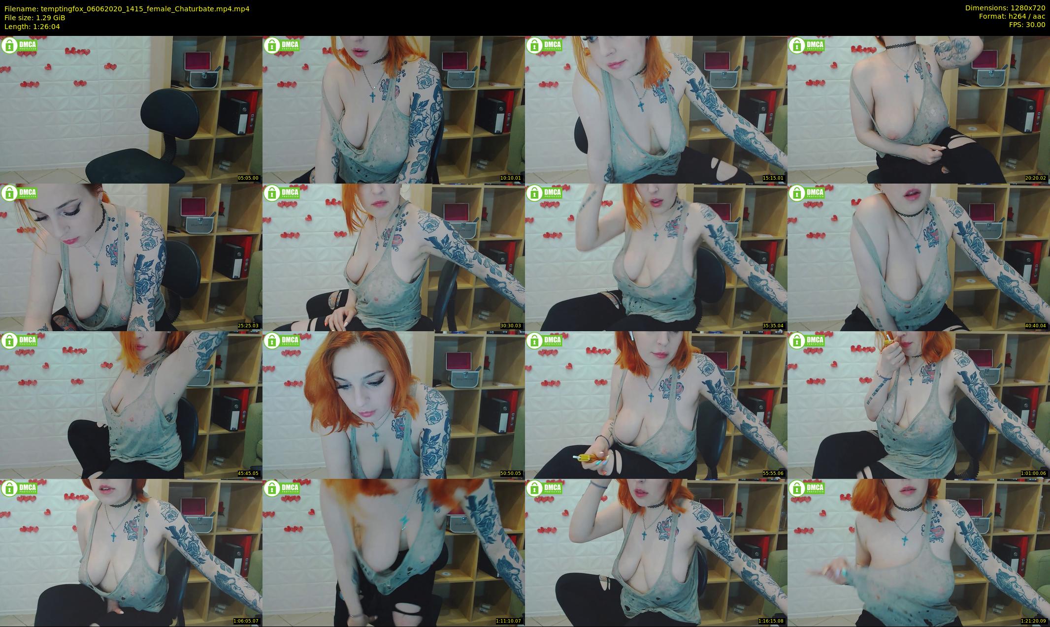 temptingfox — 87 minute Chaturbate female cam show recording, 720p, Jun 6, 2020