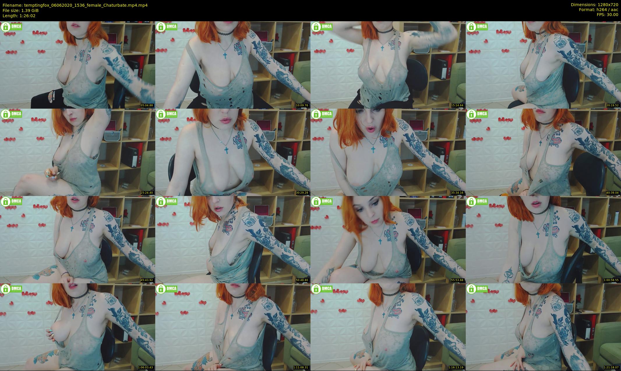 temptingfox — 87 minute Chaturbate female cam show recording, 720p, Jun 6, 2020