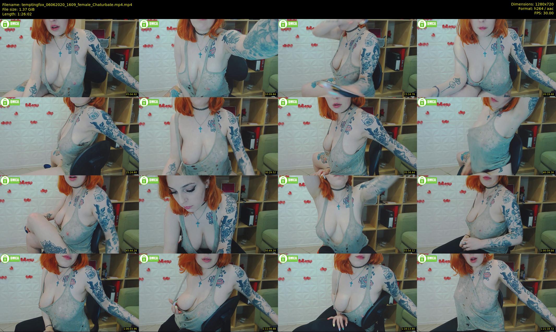 temptingfox — 87 minute Chaturbate female cam show recording, 720p, Jun 6, 2020