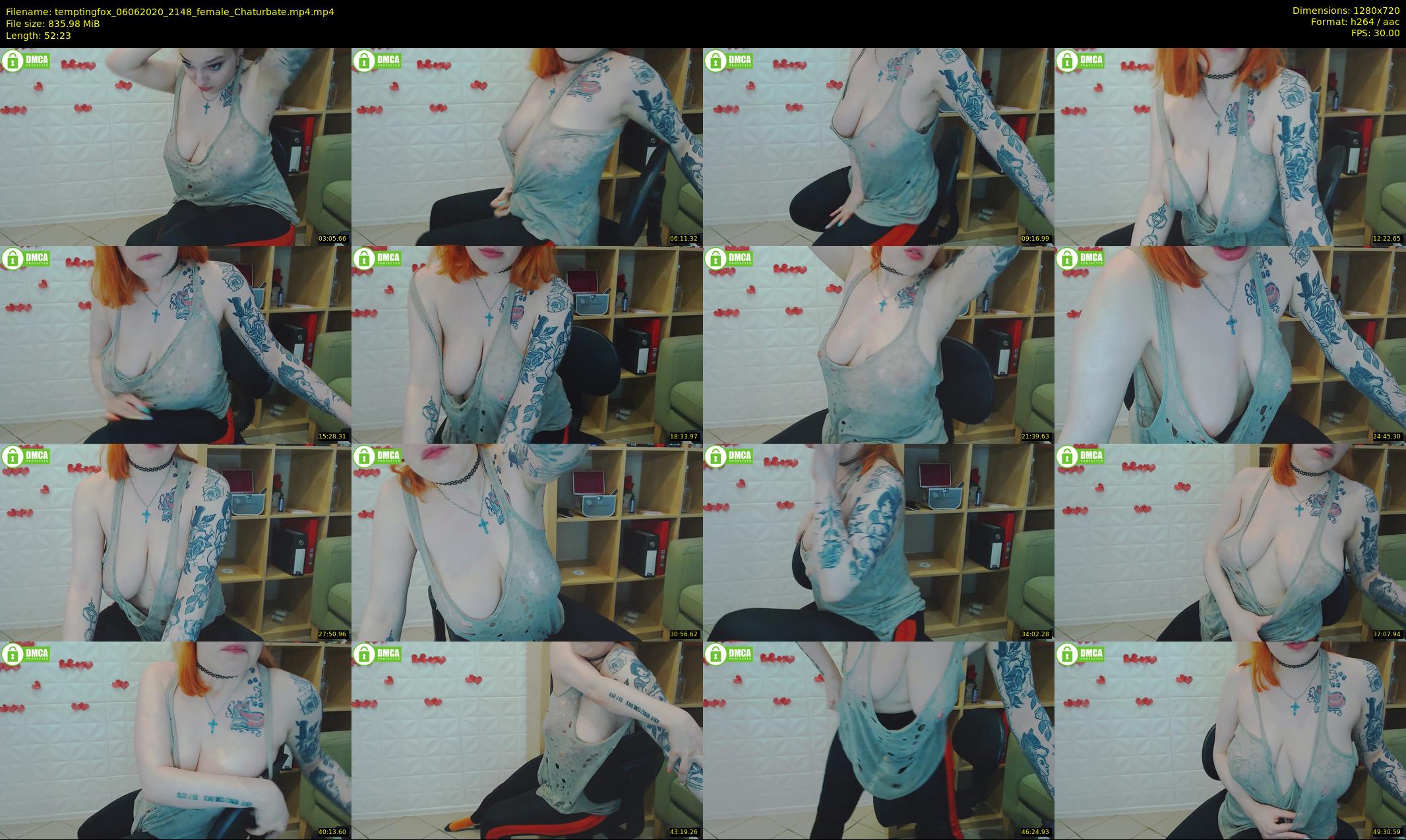temptingfox — 53 minute Chaturbate female cam show recording, 720p, Jun 6, 2020