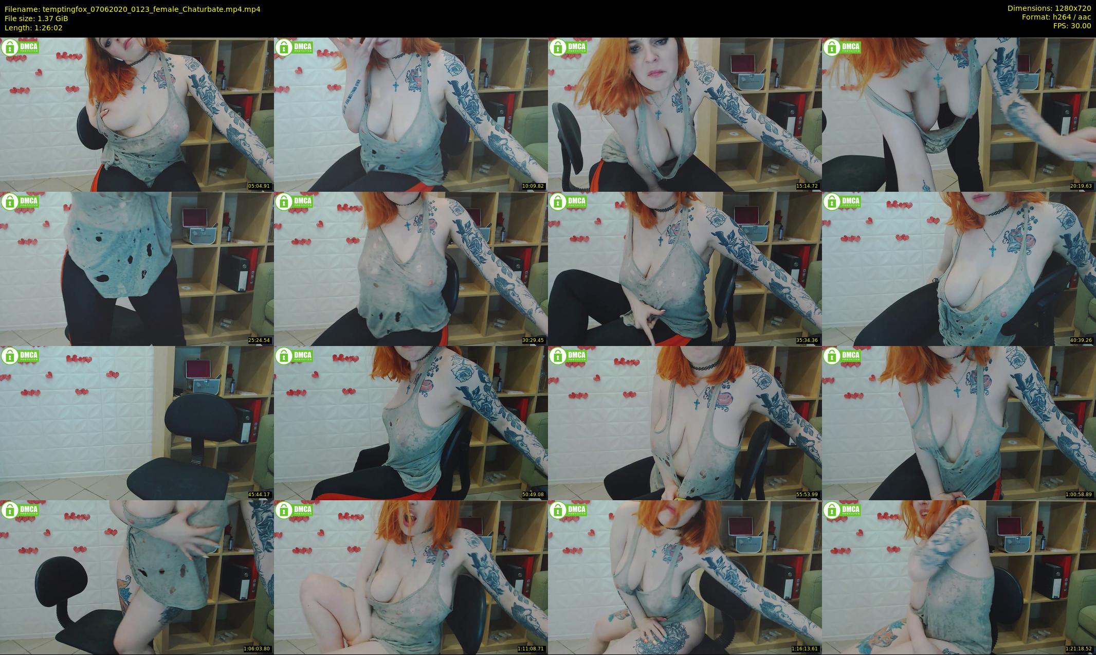 temptingfox — 87 minute Chaturbate female cam show recording, 720p, Jun 7, 2020