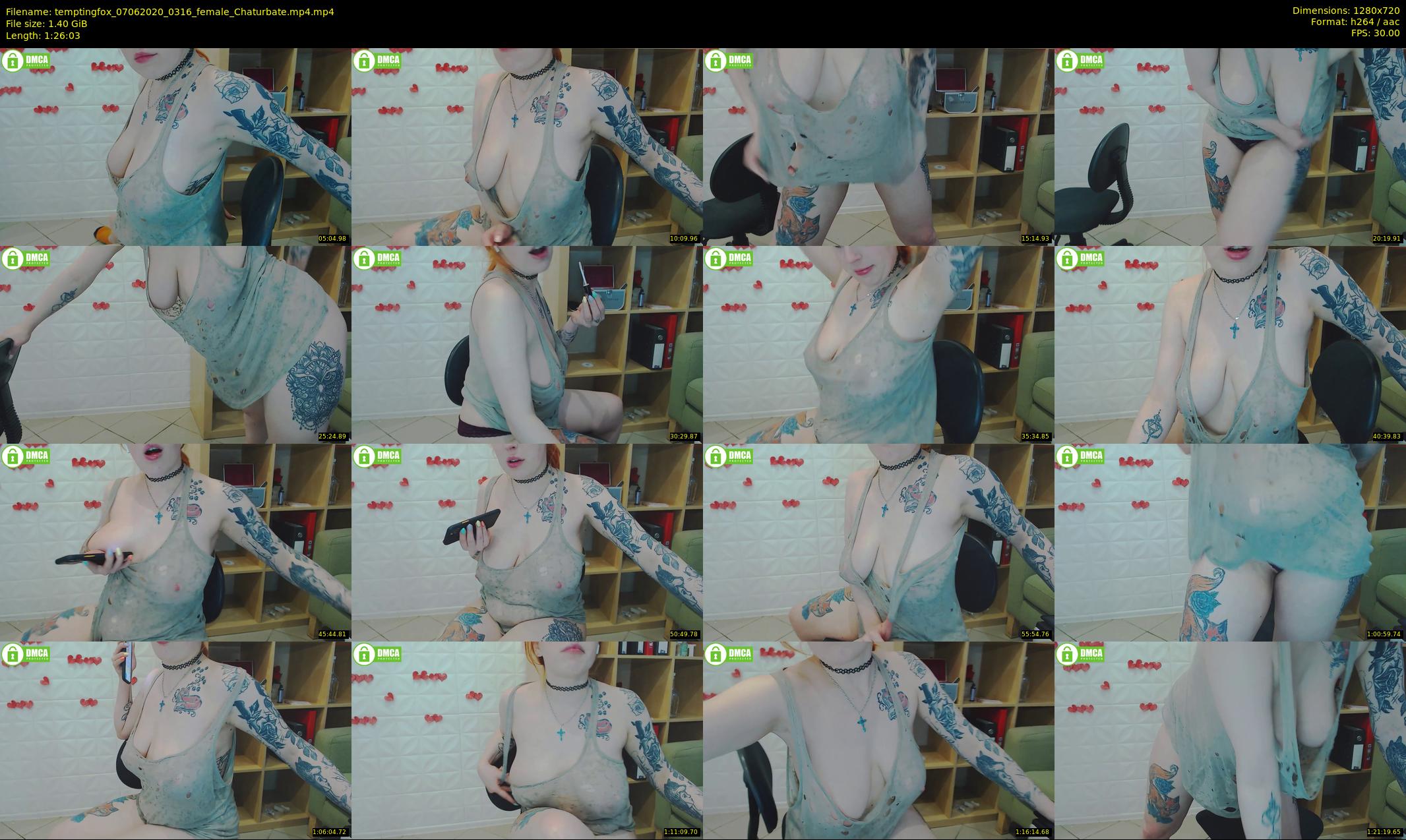 temptingfox — 87 minute Chaturbate female cam show recording, 720p, Jun 7, 2020