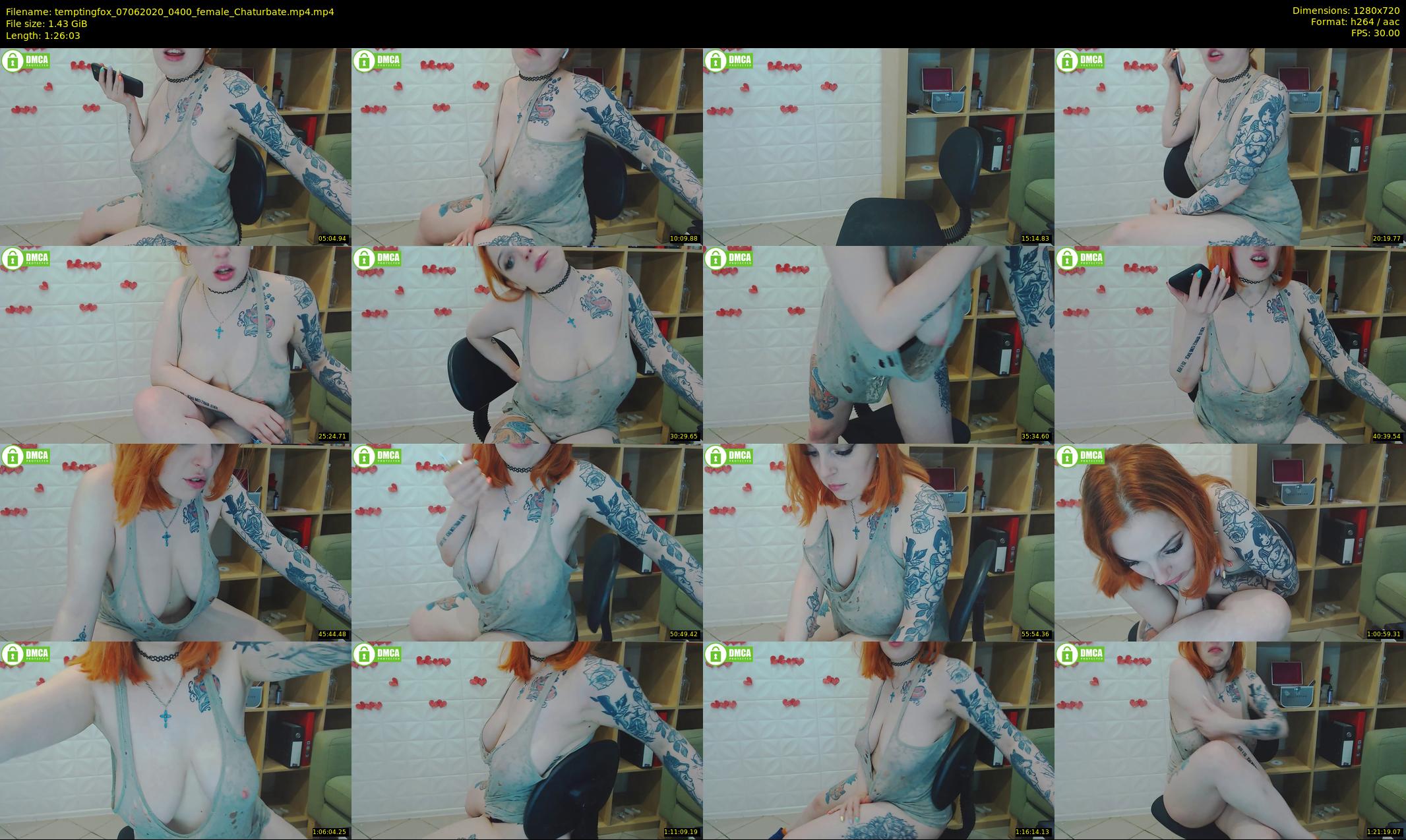 temptingfox — 87 minute Chaturbate female cam show recording, 720p, Jun 7, 2020