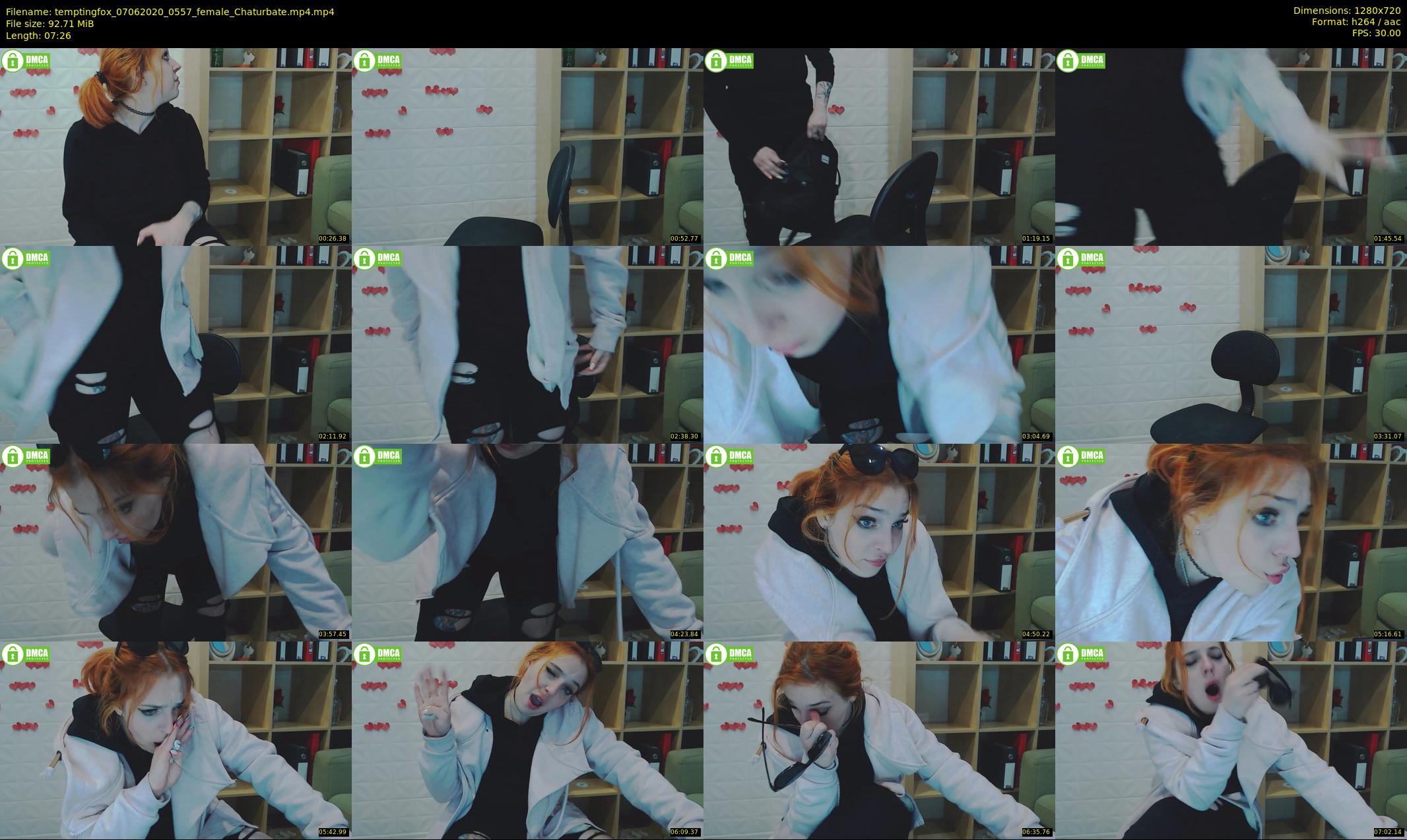 temptingfox — 8 minute Chaturbate female cam show recording, 720p, Jun 7, 2020