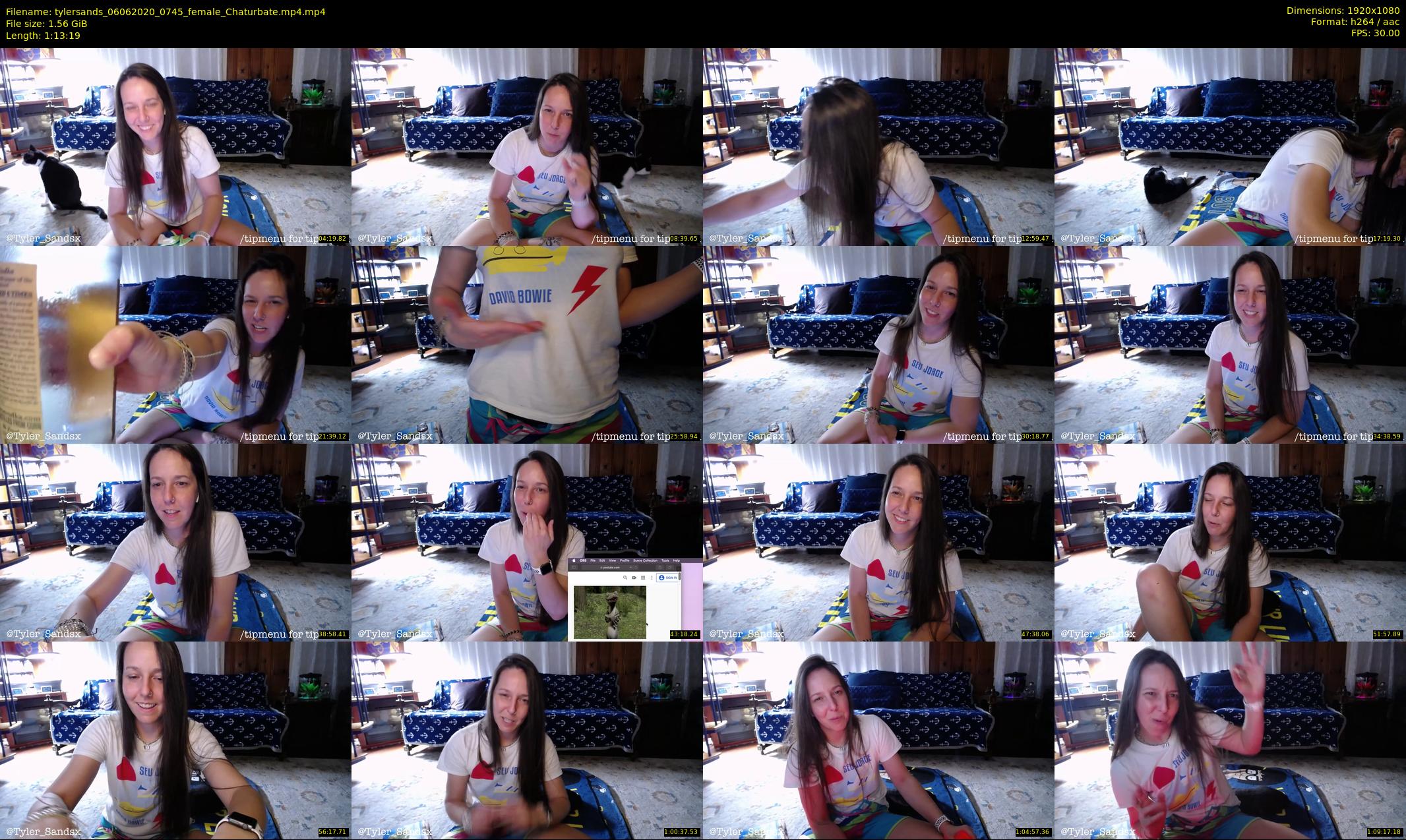 tylersands — 74 minute Chaturbate female cam show recording, 1080p, Jun 6, 2020