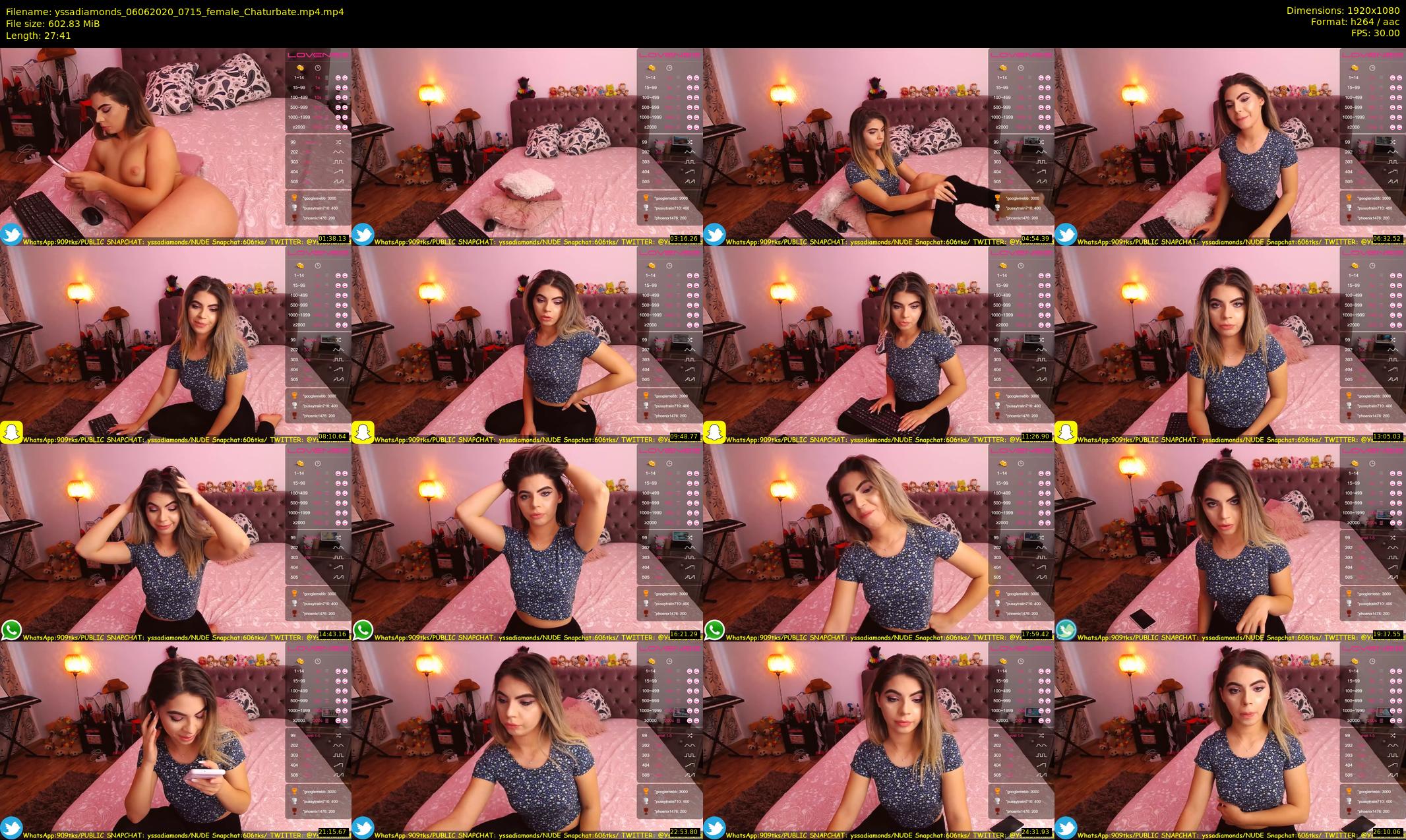yssadiamonds — 28 minute Chaturbate female cam show recording, 1080p, Jun 6, 2020