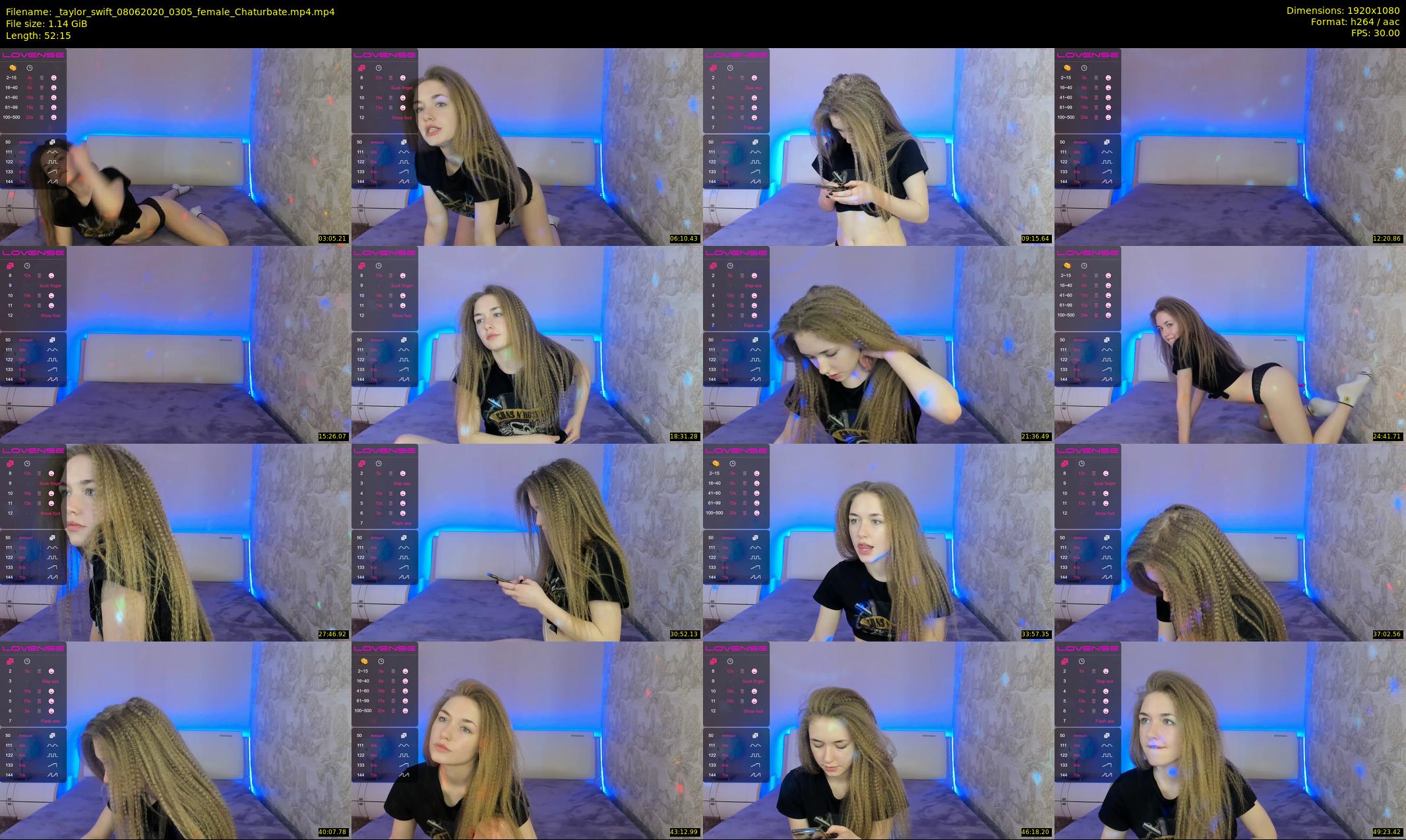 _taylor_swift — 53 minute Chaturbate female cam show recording, 1080p, Jun 8, 2020