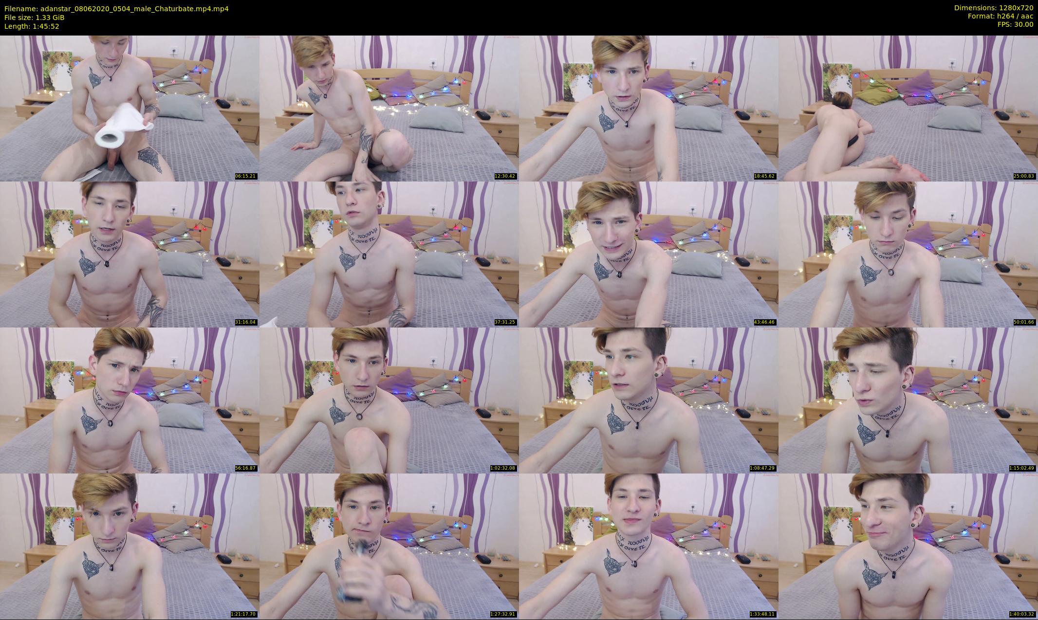 adanstar — 106 minute Chaturbate male cam show recording, 720p, Jun 8, 2020