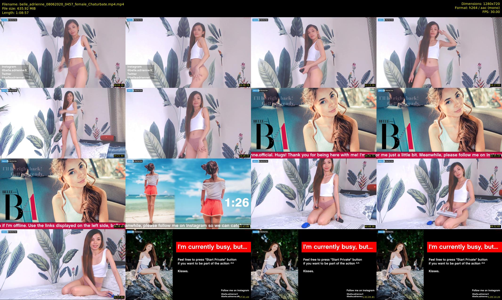 belle_adrienne — 69 minute Chaturbate couple cam show recording, 720p, Jun 8, 2020