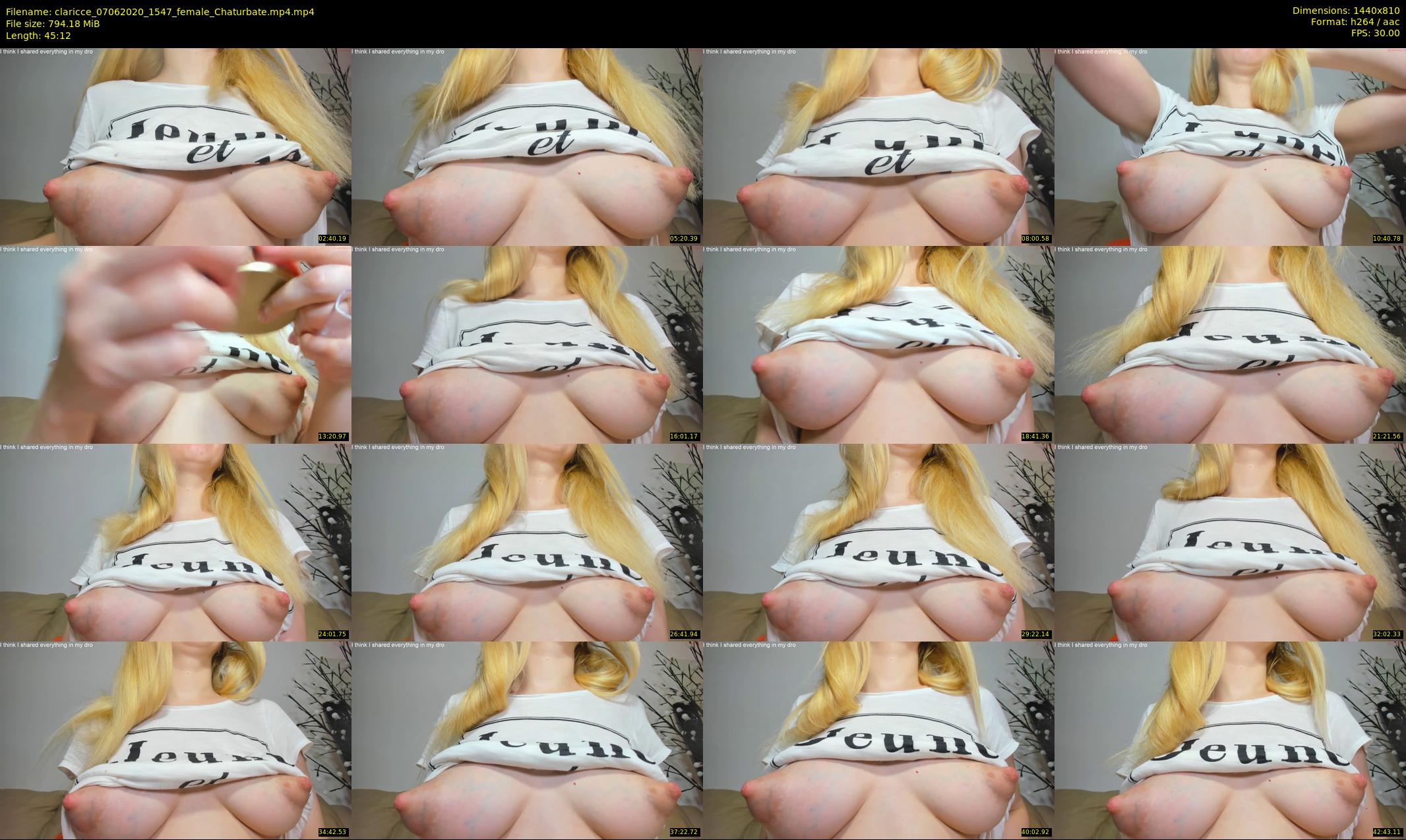 claricce — 46 minute Chaturbate female cam show recording, 720p, Jun 7, 2020