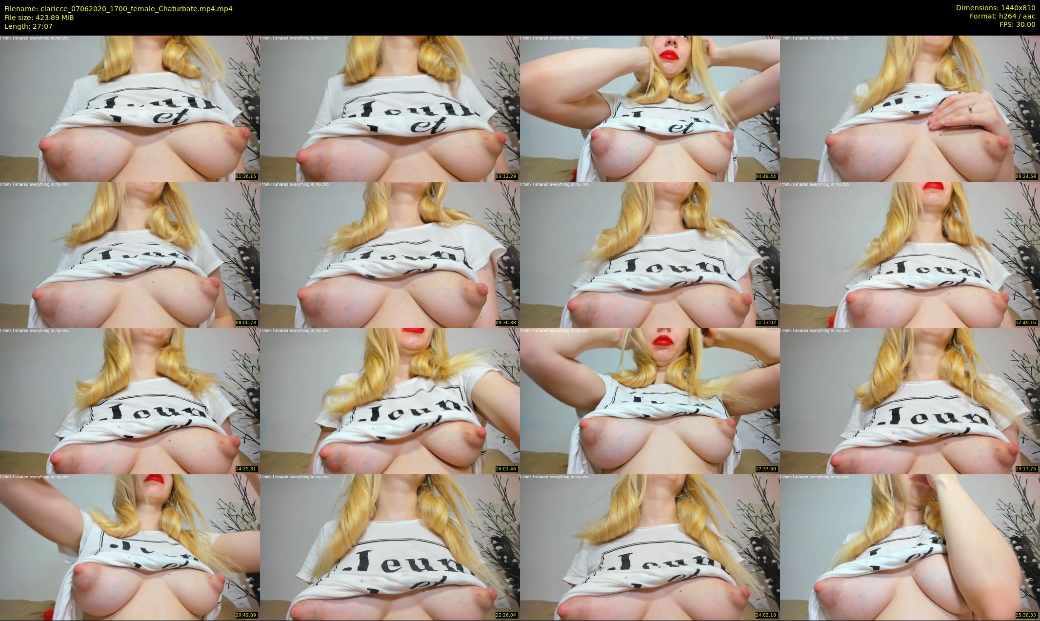 claricce — 28 minute Chaturbate female cam show recording, 720p, Jun 7, 2020
