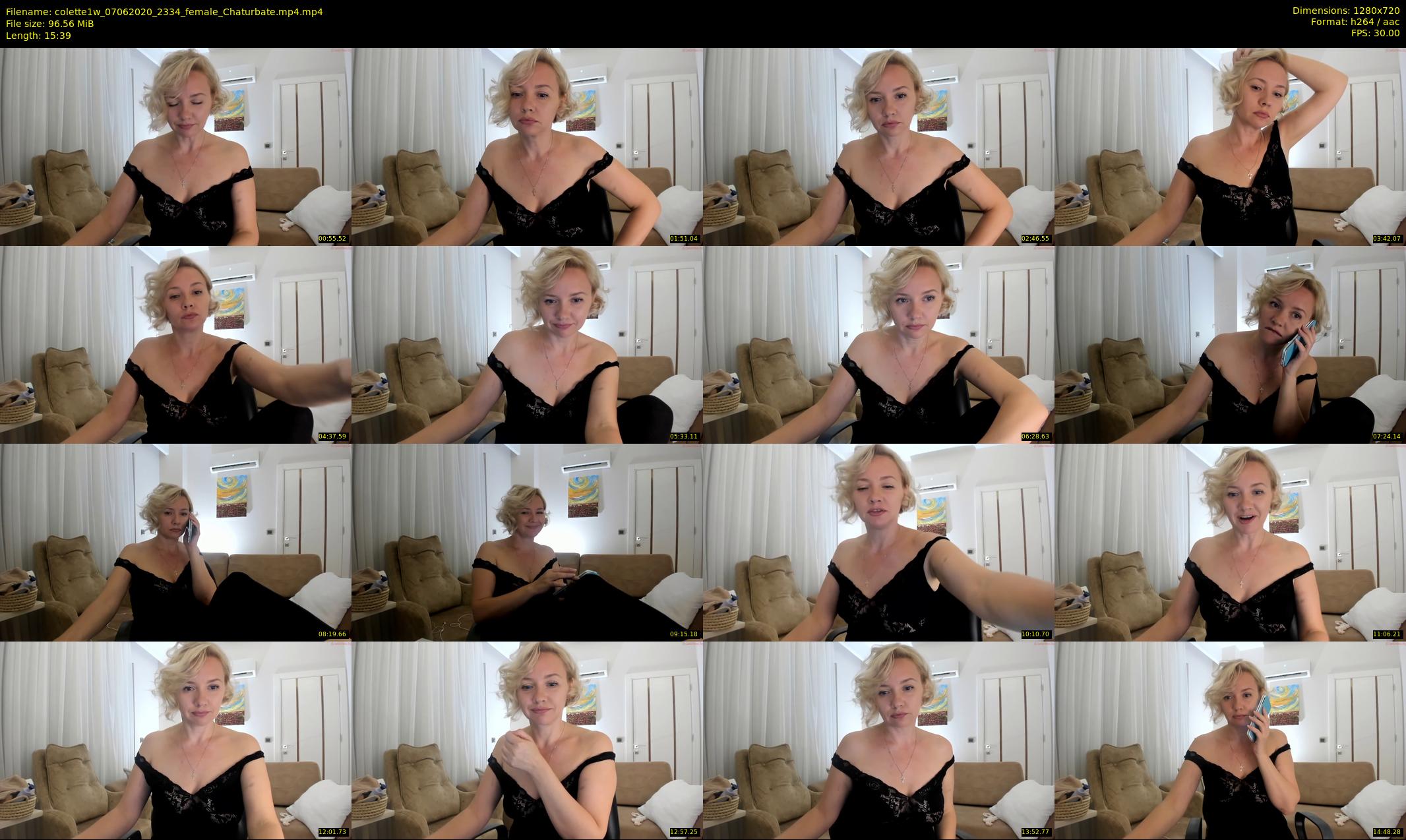 colette1w — 16 minute Chaturbate female cam show recording, 720p, Jun 7, 2020