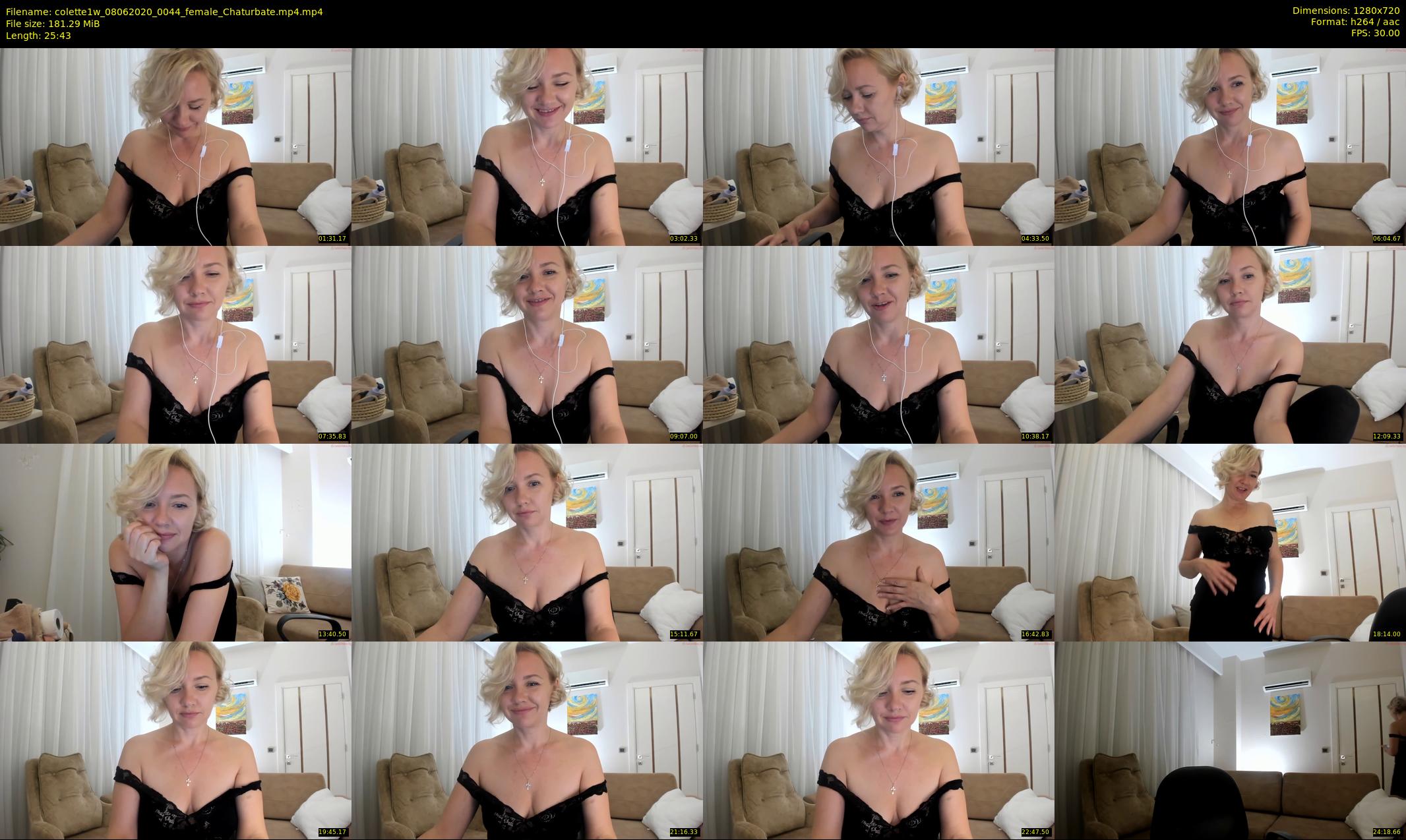 colette1w — 26 minute Chaturbate female cam show recording, 720p, Jun 8, 2020