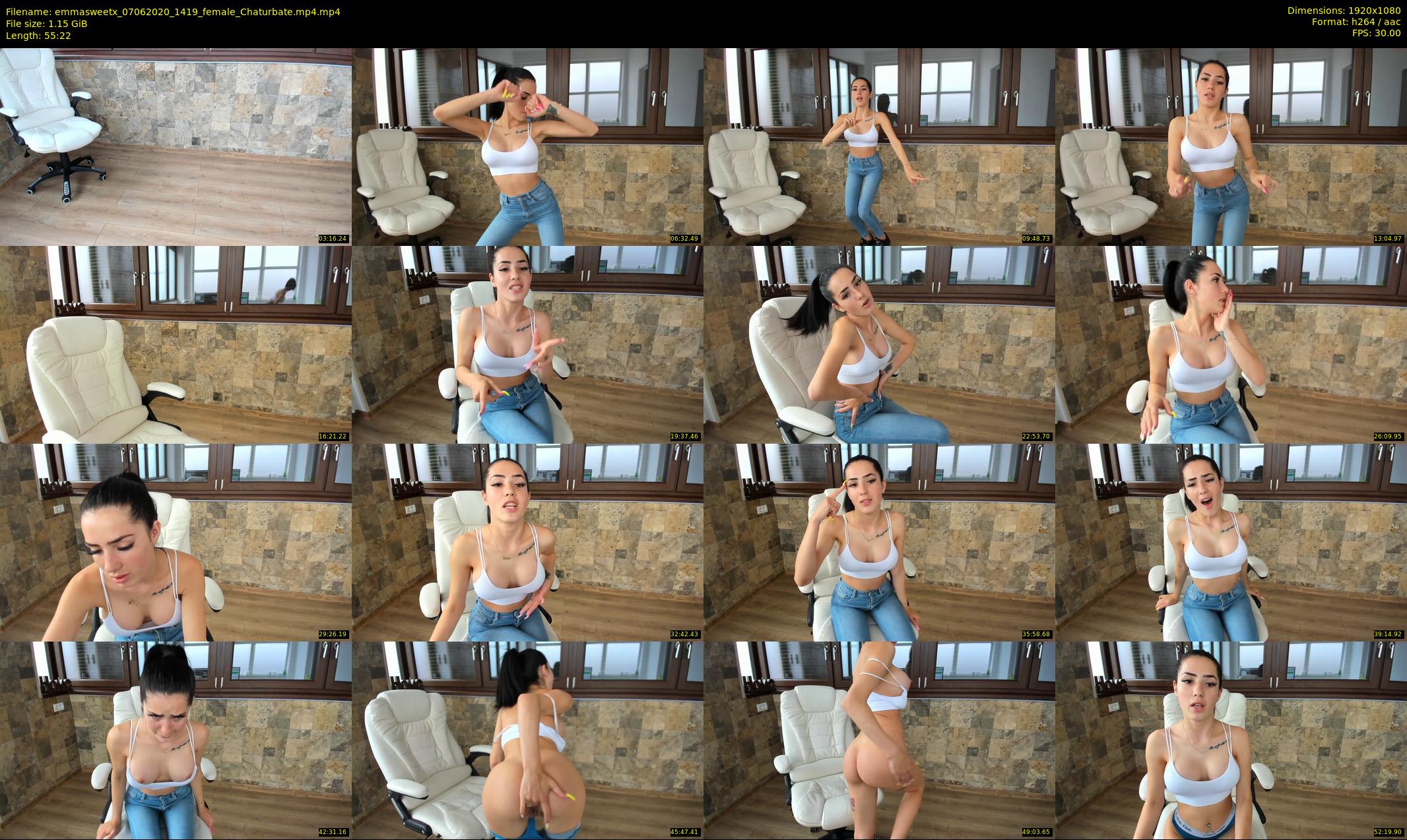 emmasweetx — 56 minute Chaturbate couple cam show recording, 1080p, Jun 7, 2020