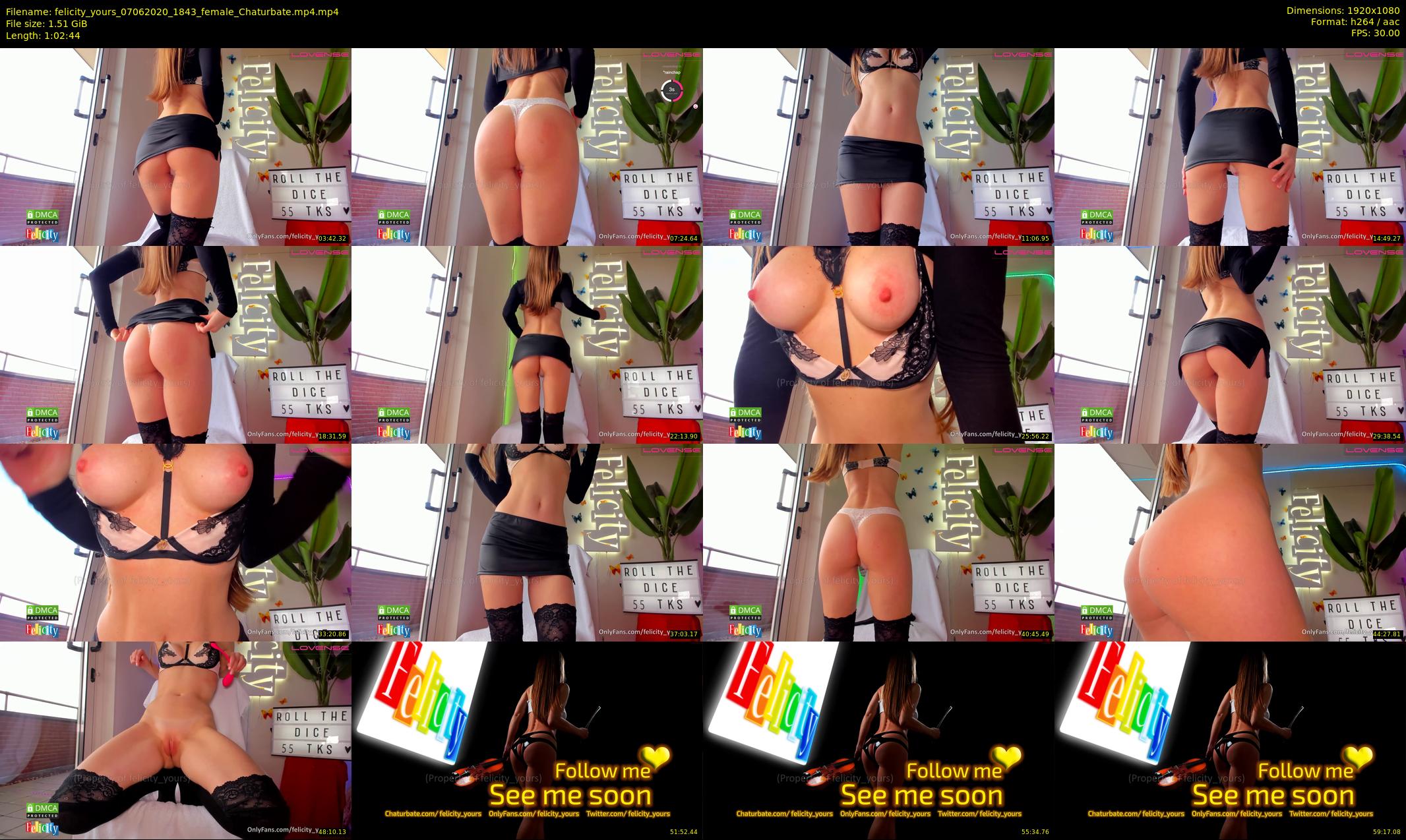 felicity_yours — 63 minute Chaturbate female cam show recording, 1080p, Jun 7, 2020