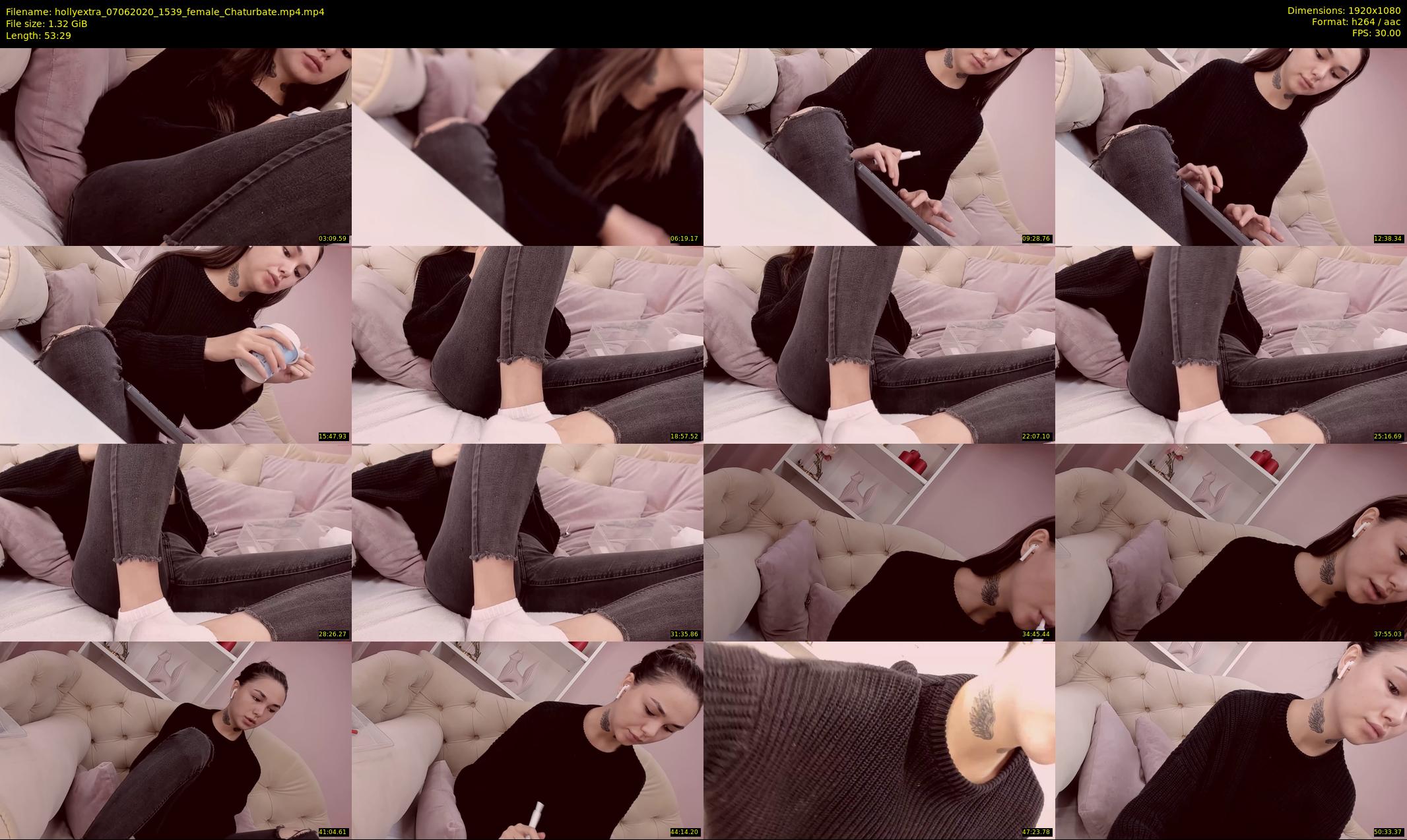 hollyextra — 54 minute Chaturbate female cam show recording, 1080p, Jun 7, 2020