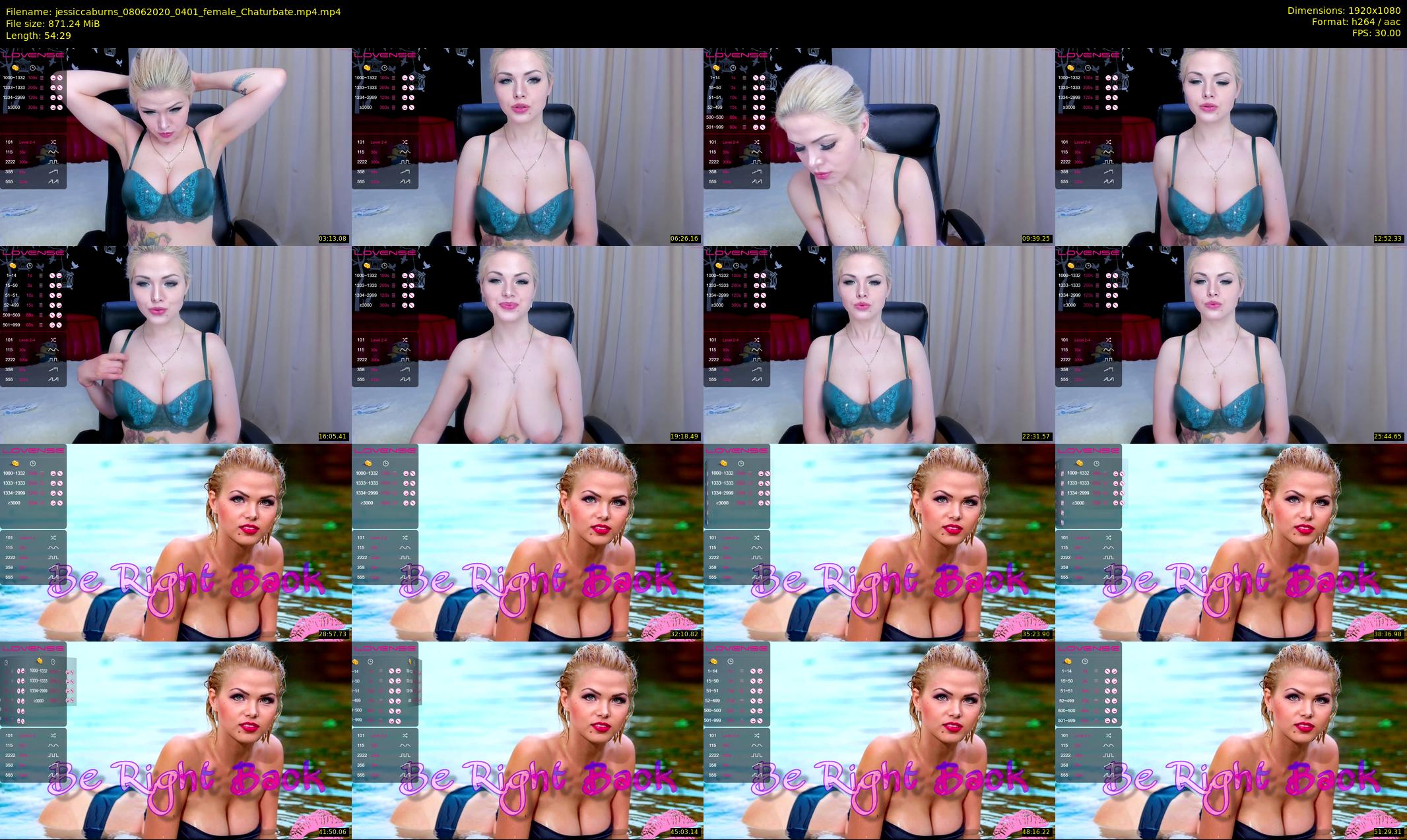 jessiccaburns — 55 minute Chaturbate female cam show recording, 1080p, Jun 8, 2020