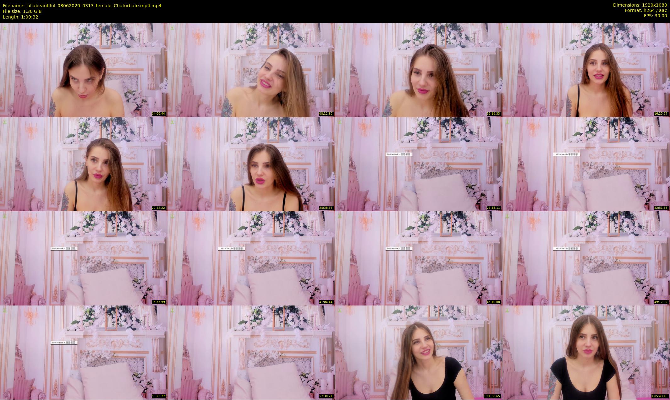 juliabeautiful — 70 minute Chaturbate female cam show recording, 1080p, Jun 8, 2020