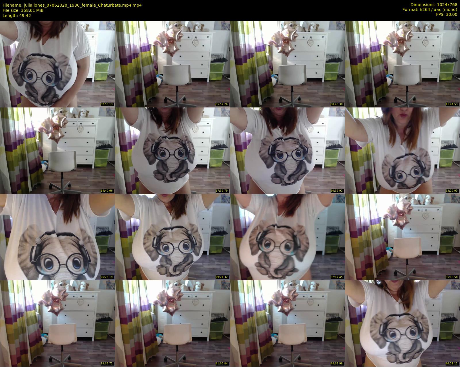 julialiones — 50 minute Chaturbate female cam show recording, 720p, Jun 7, 2020