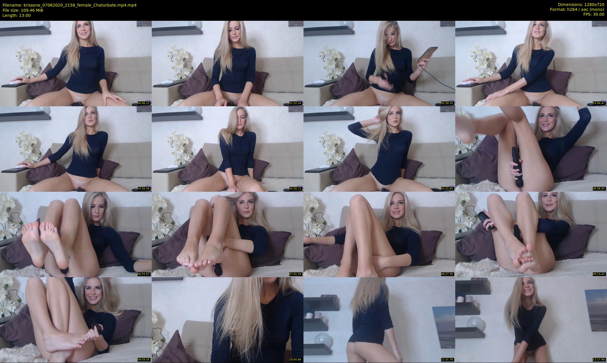 krissone — 13 minute Chaturbate female cam show recording, 720p, Jun 7, 2020