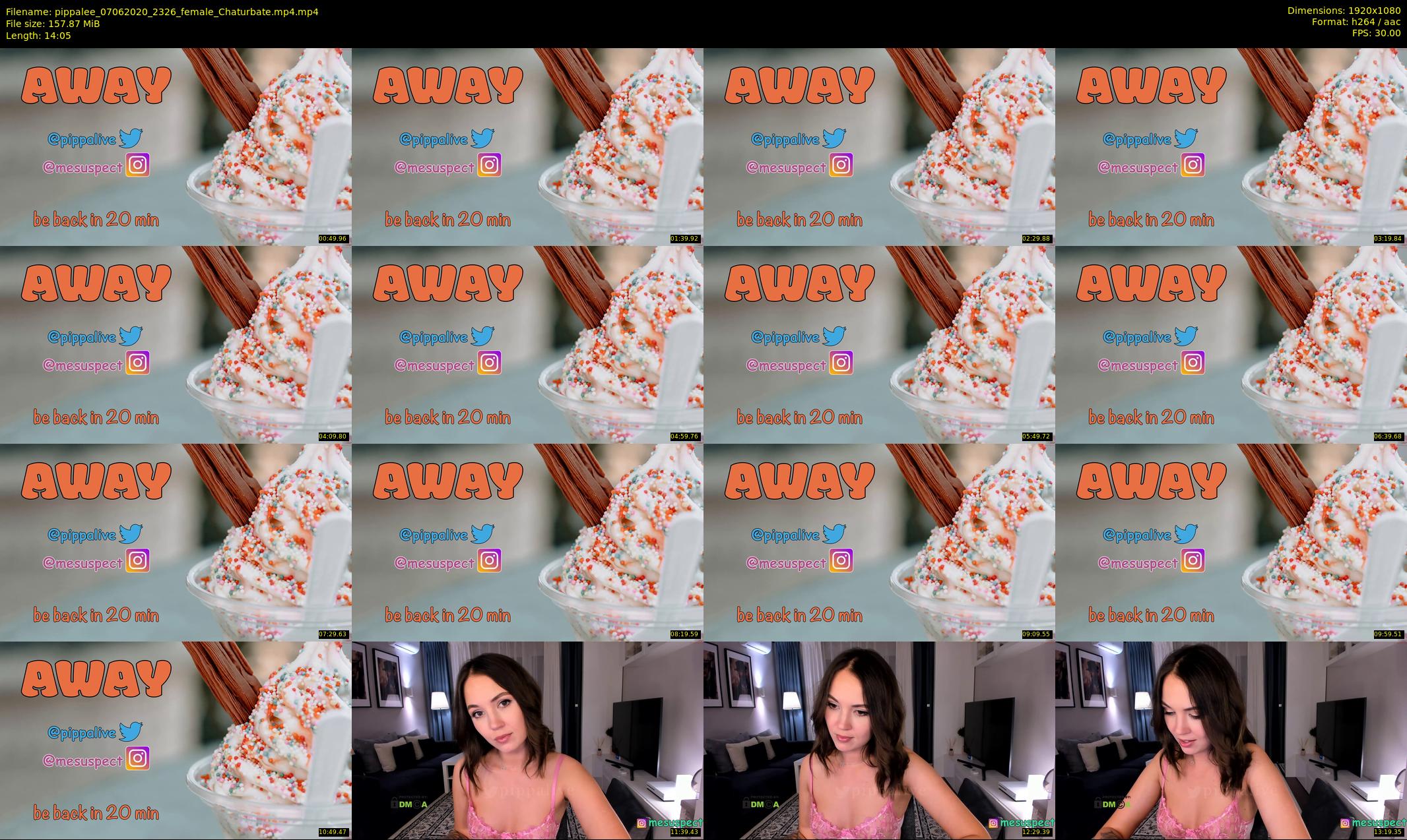pippalee — 15 minute Chaturbate female cam show recording, 1080p, Jun 7, 2020