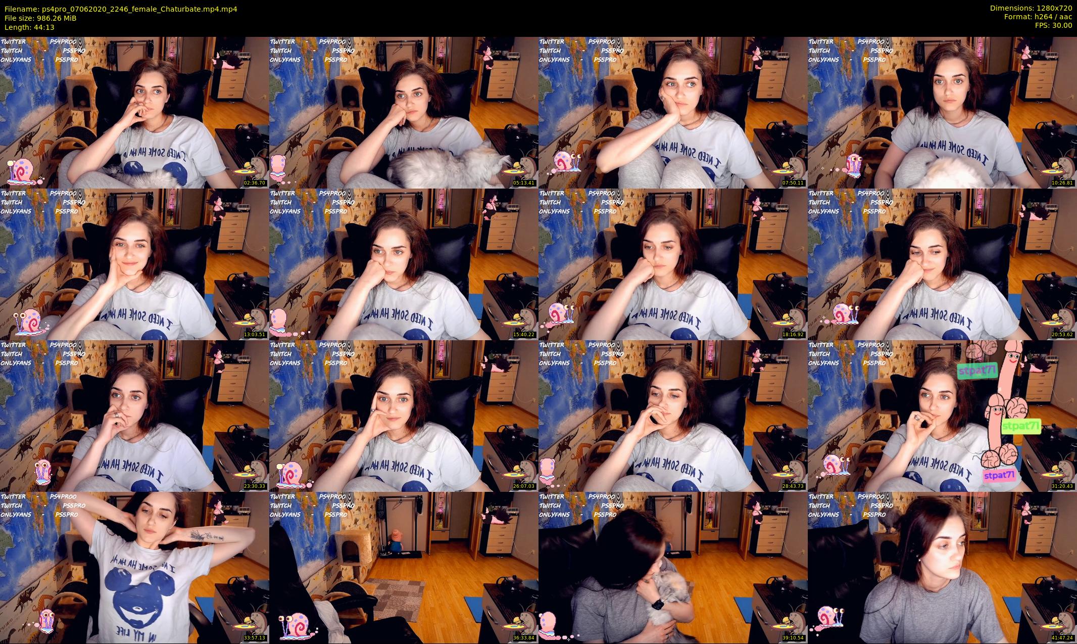 ps4pro — 45 minute Chaturbate female cam show recording, 720p, Jun 7, 2020