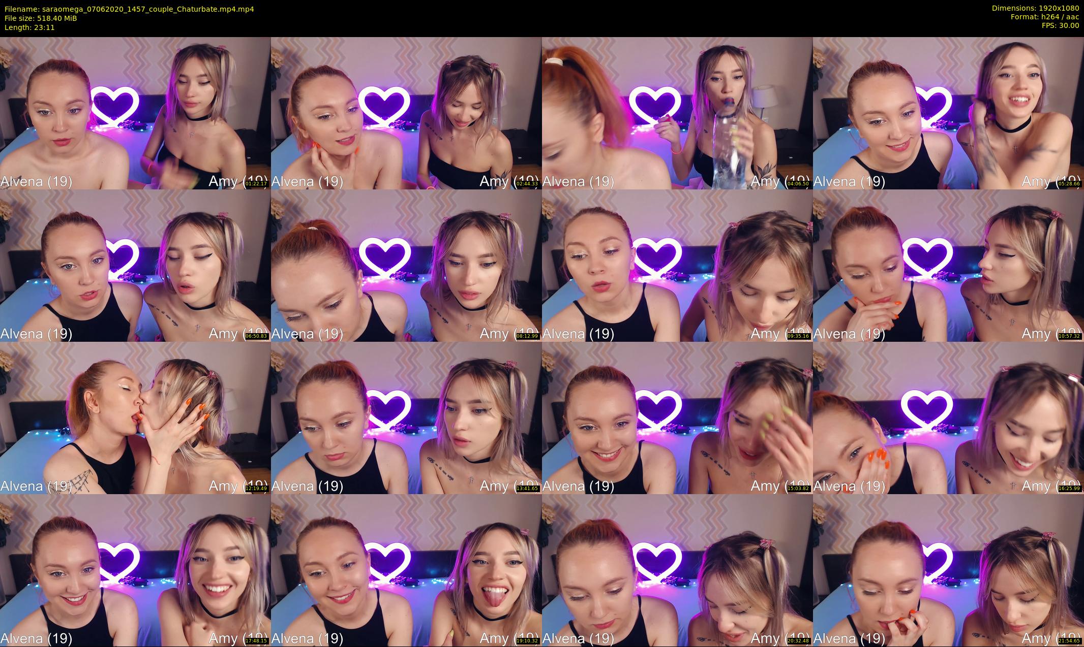 saraomega — 24 minute Chaturbate couple cam show recording, 1080p, Jun 7, 2020