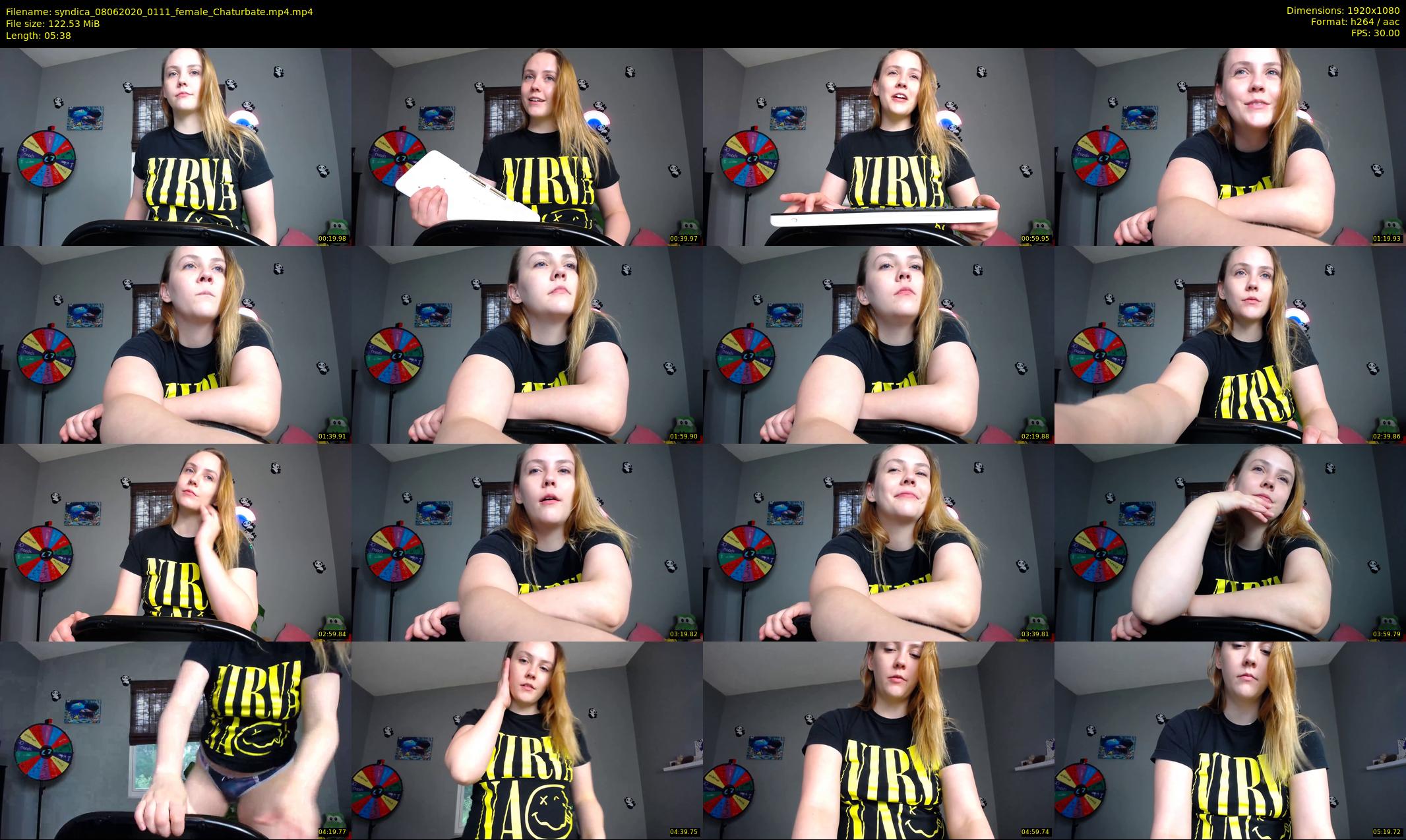 syndica — 6 minute Chaturbate female cam show recording, 1080p, Jun 8, 2020