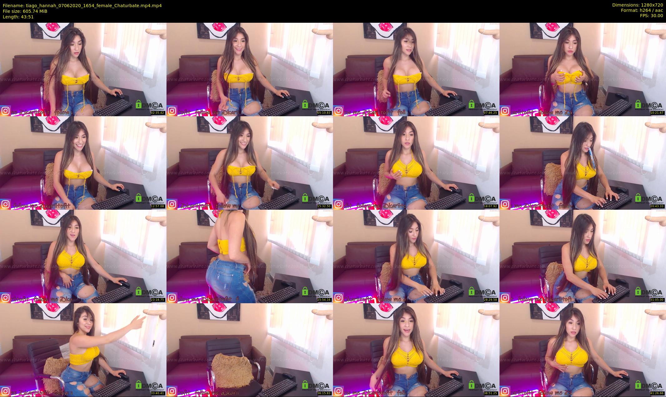 tiago_hannah — 44 minute Chaturbate couple cam show recording, 720p, Jun 7, 2020