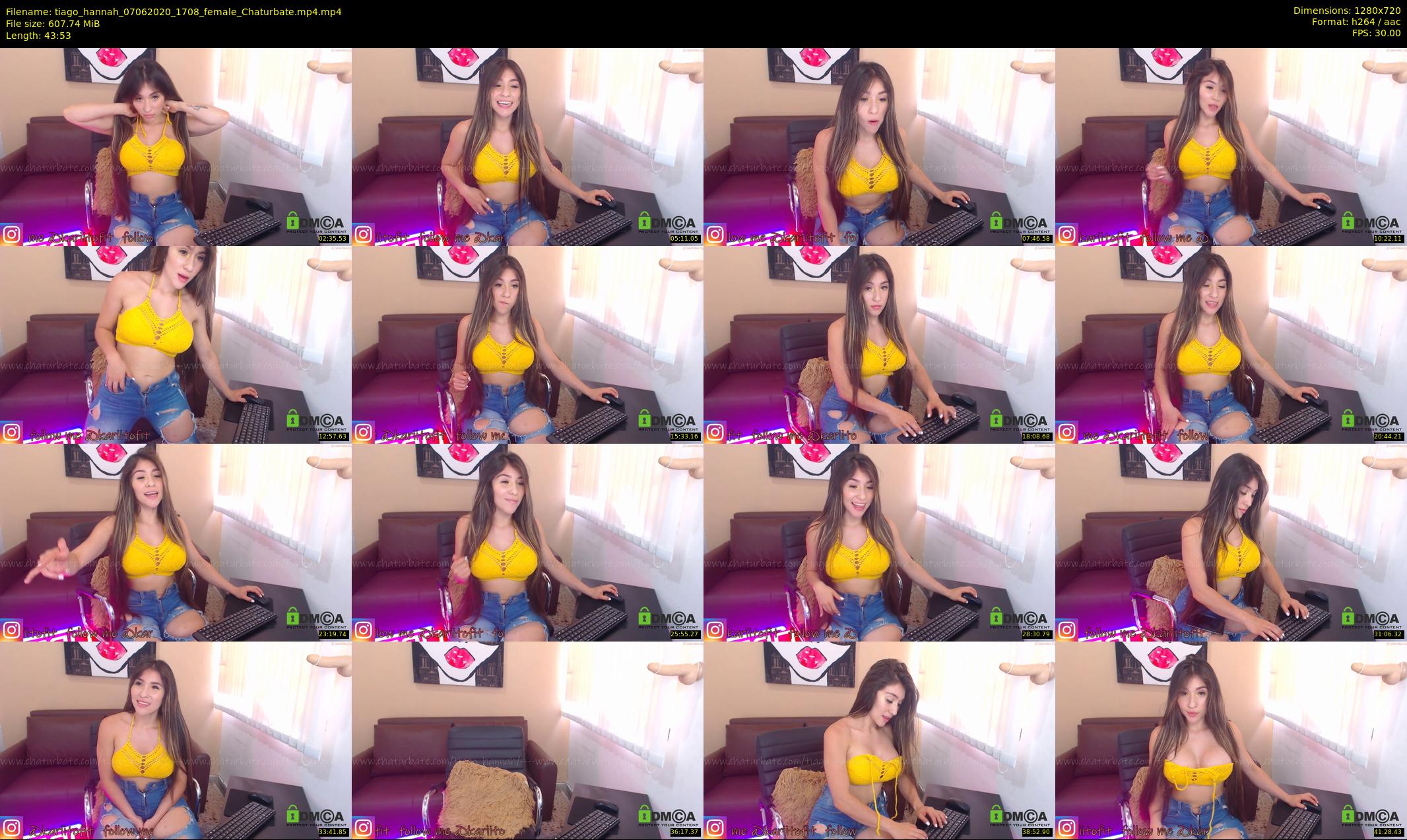 tiago_hannah — 44 minute Chaturbate couple cam show recording, 720p, Jun 7, 2020