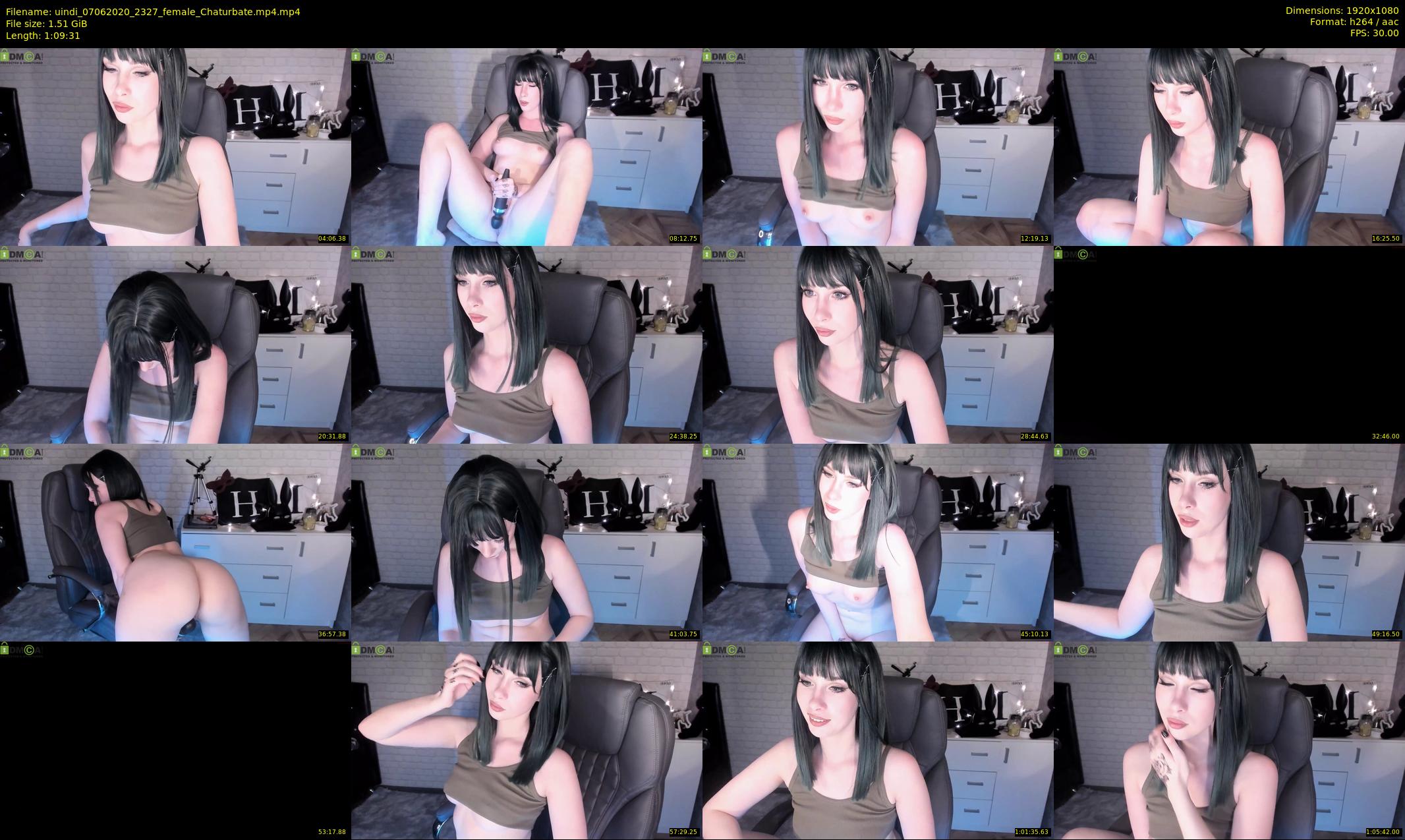 uindi — 70 minute Chaturbate female cam show recording, 1080p, Jun 7, 2020
