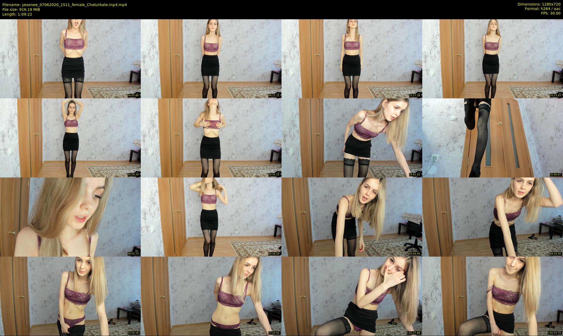 yesonee — 70 minute Chaturbate female cam show recording, 720p, Jun 7, 2020