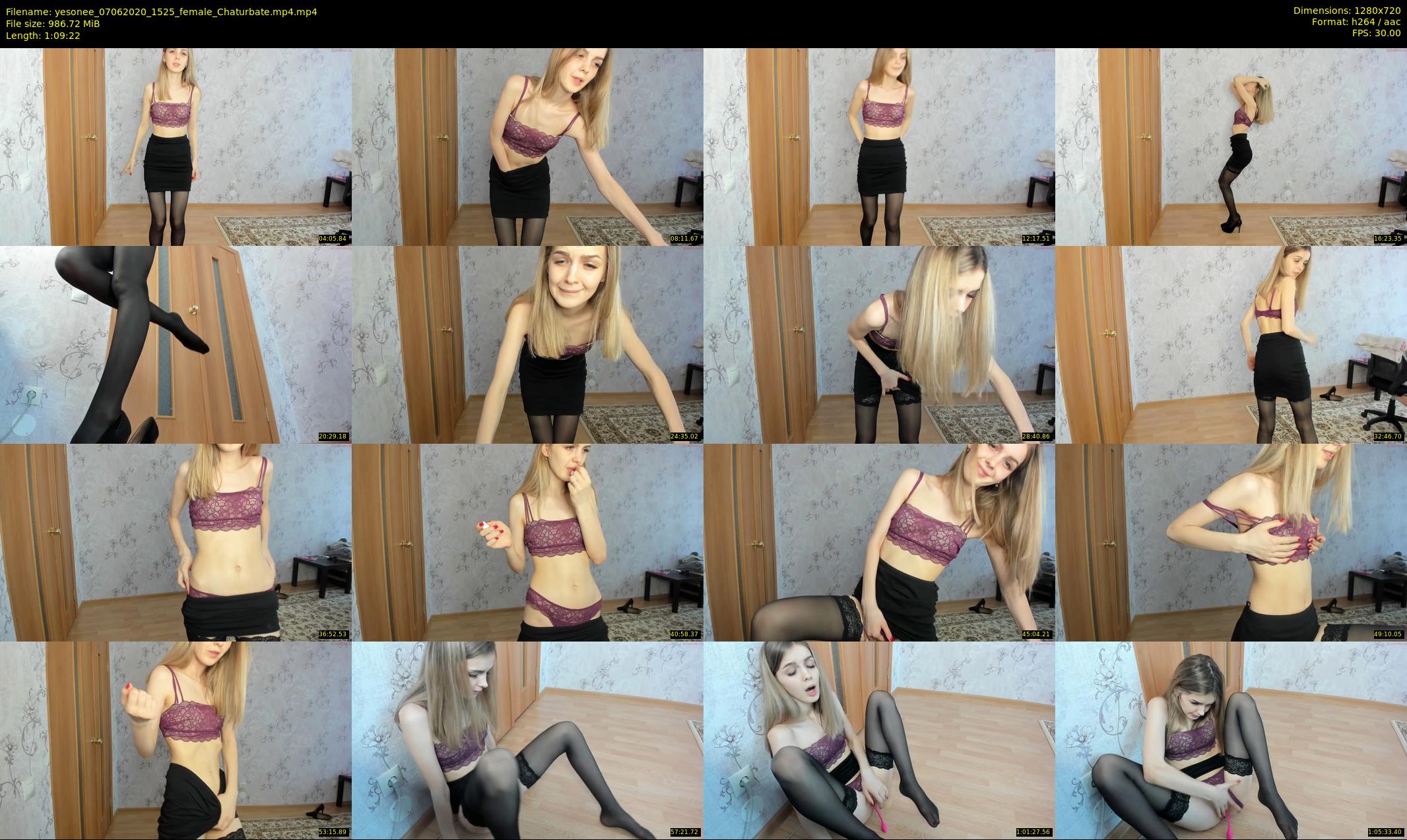 yesonee — 70 minute Chaturbate female cam show recording, 720p, Jun 7, 2020