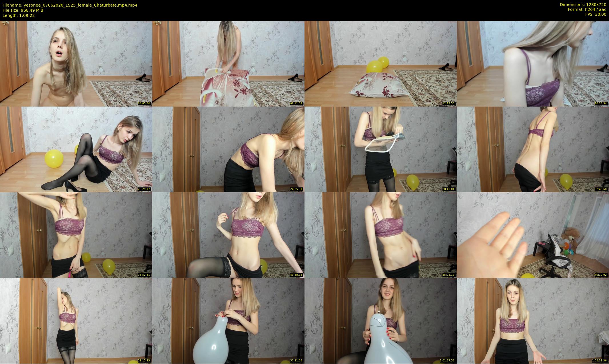 yesonee — 70 minute Chaturbate female cam show recording, 720p, Jun 7, 2020