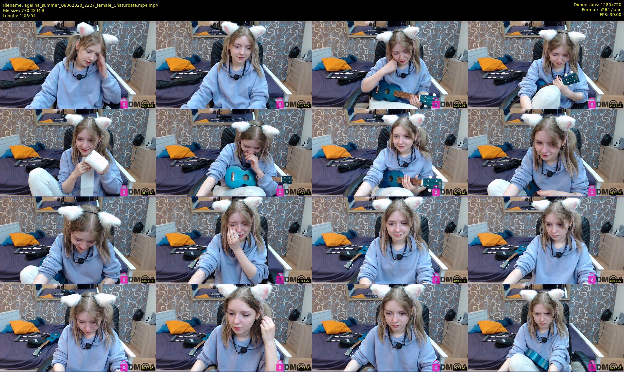 agelina_summer — 64 minute Chaturbate female cam show recording, 720p, Jun 8, 2020