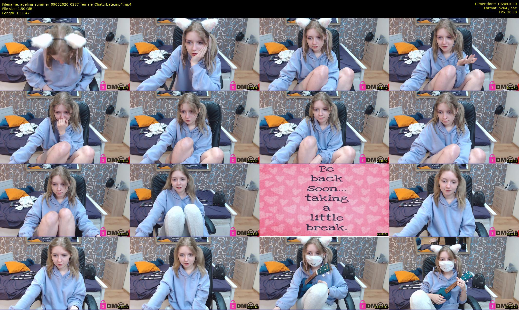 agelina_summer — 72 minute Chaturbate female cam show recording, 1080p, Jun 9, 2020