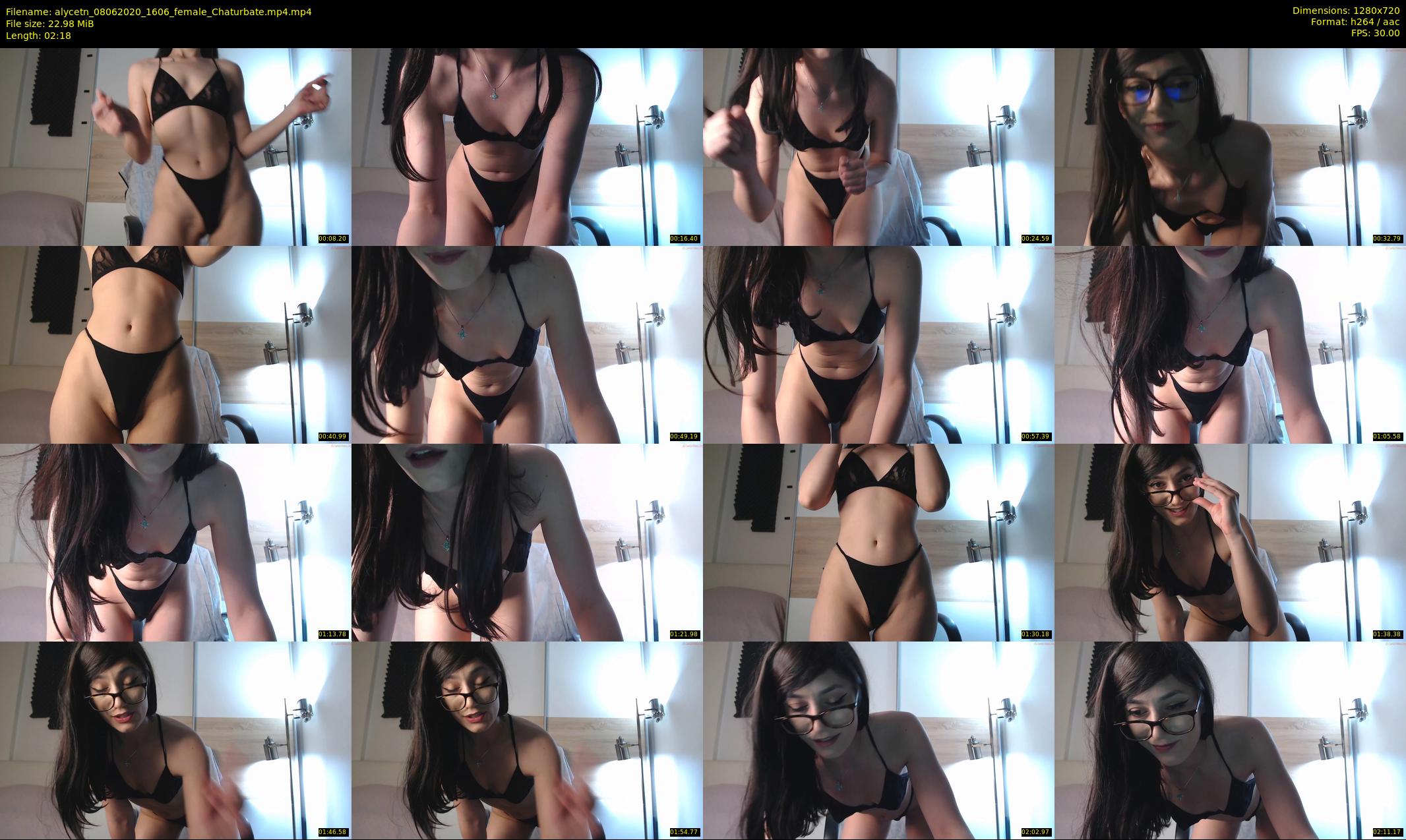 alycetn — 3 minute Chaturbate female cam show recording, 720p, Jun 8, 2020