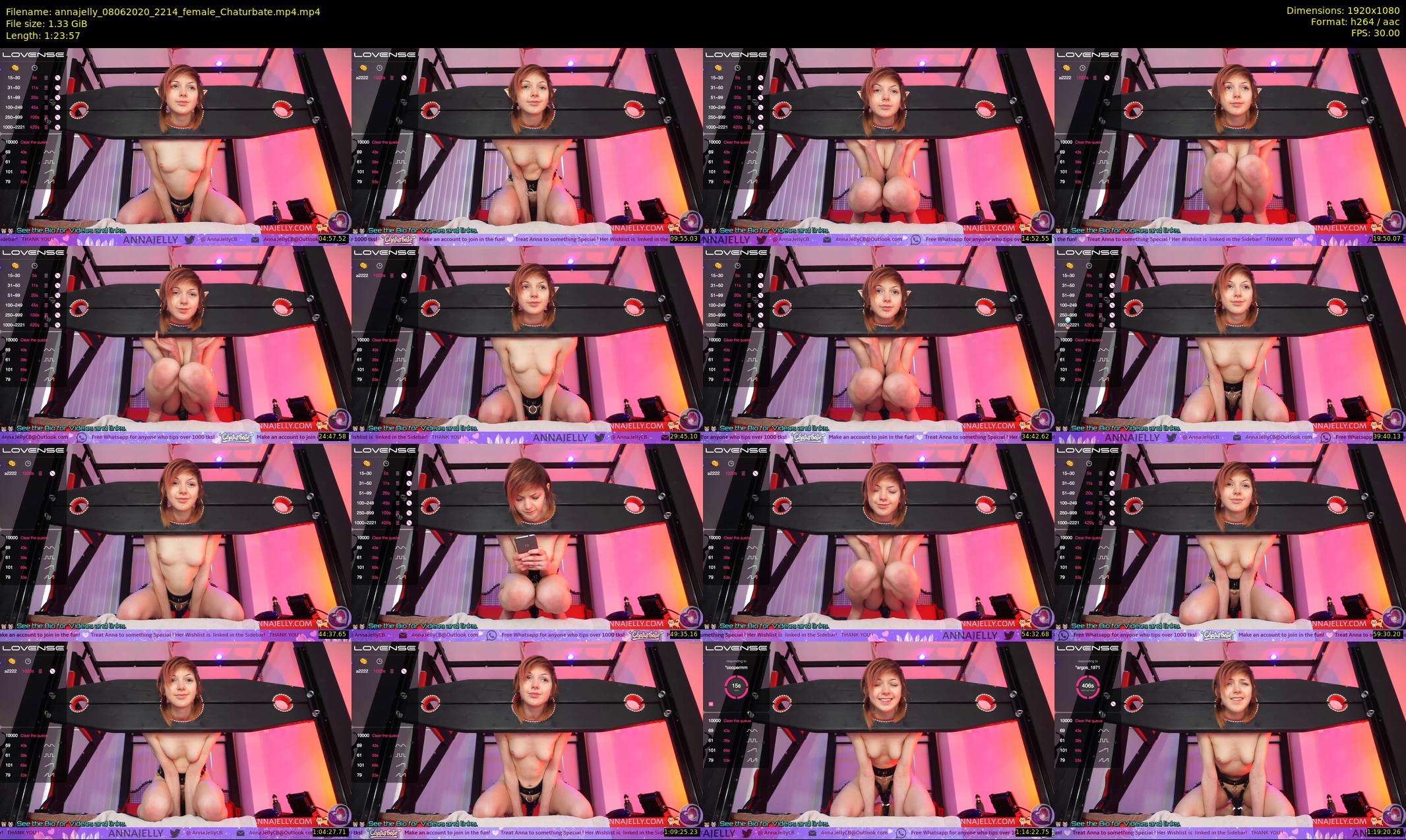 annajelly — 84 minute Chaturbate couple cam show recording, 1080p, Jun 8, 2020