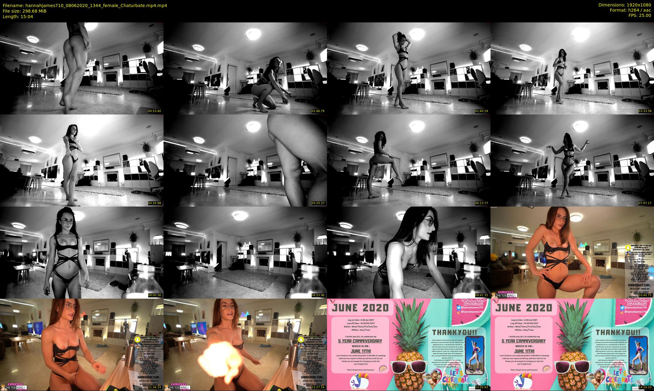 hannahjames710 — 16 minute Chaturbate female cam show recording, 1080p, Jun 8, 2020
