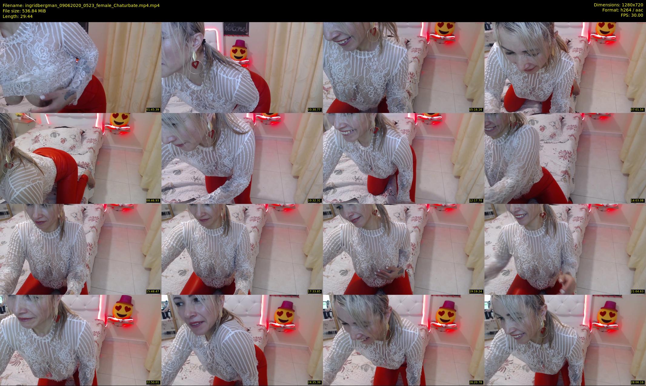 ingridbergman — 30 minute Chaturbate female cam show recording, 720p, Jun 9, 2020