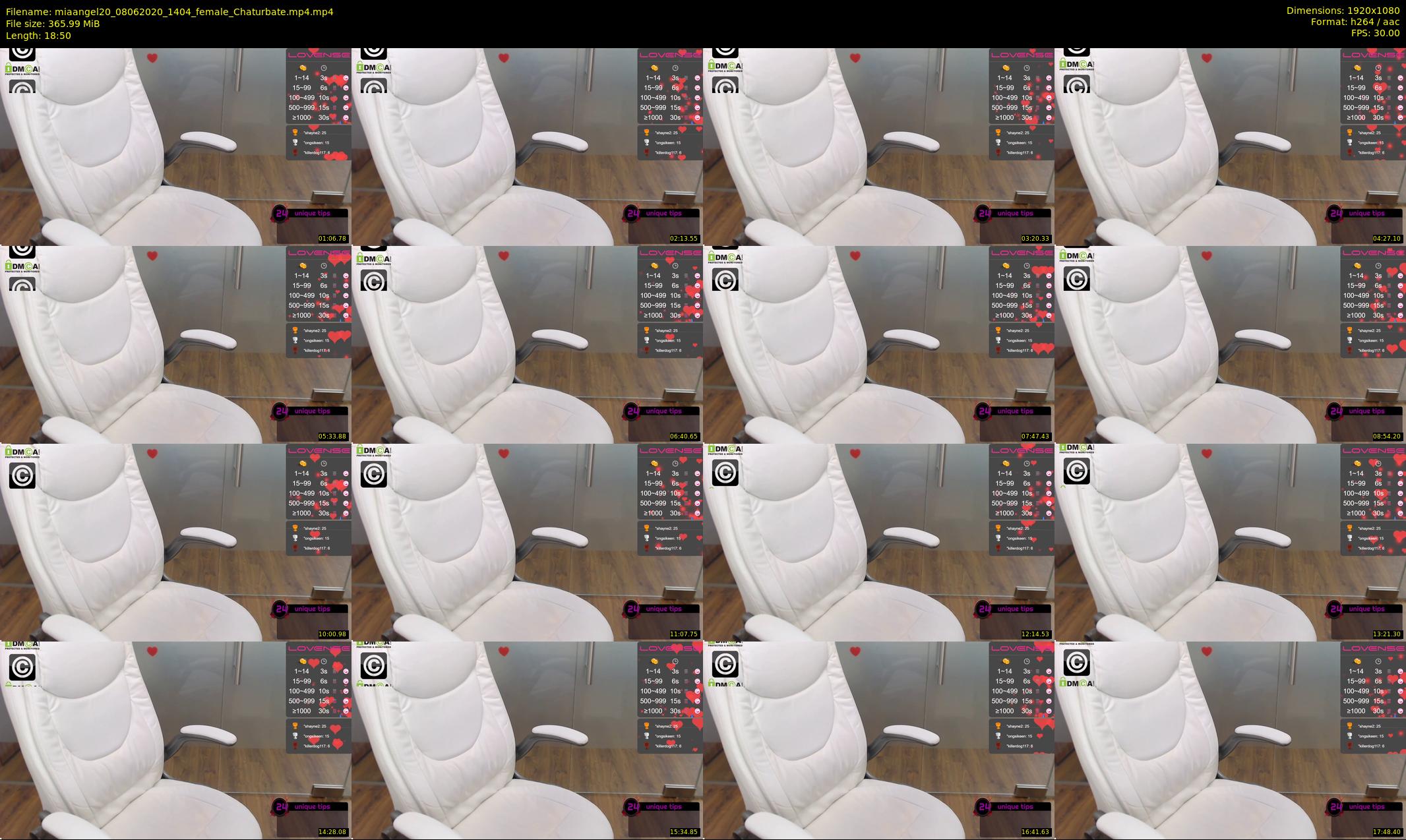 miaangel20 — 19 minute Chaturbate female cam show recording, 1080p, Jun 8, 2020