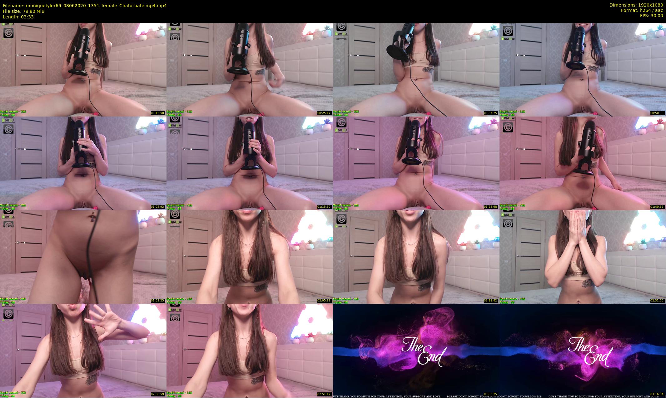 moniquetyler69 — 4 minute Chaturbate female cam show recording, 1080p, Jun 8, 2020