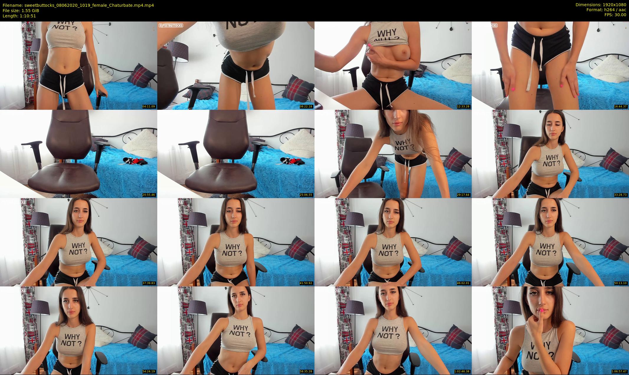 sweetbuttocks — 71 minute Chaturbate female cam show recording, 1080p, Jun 8, 2020