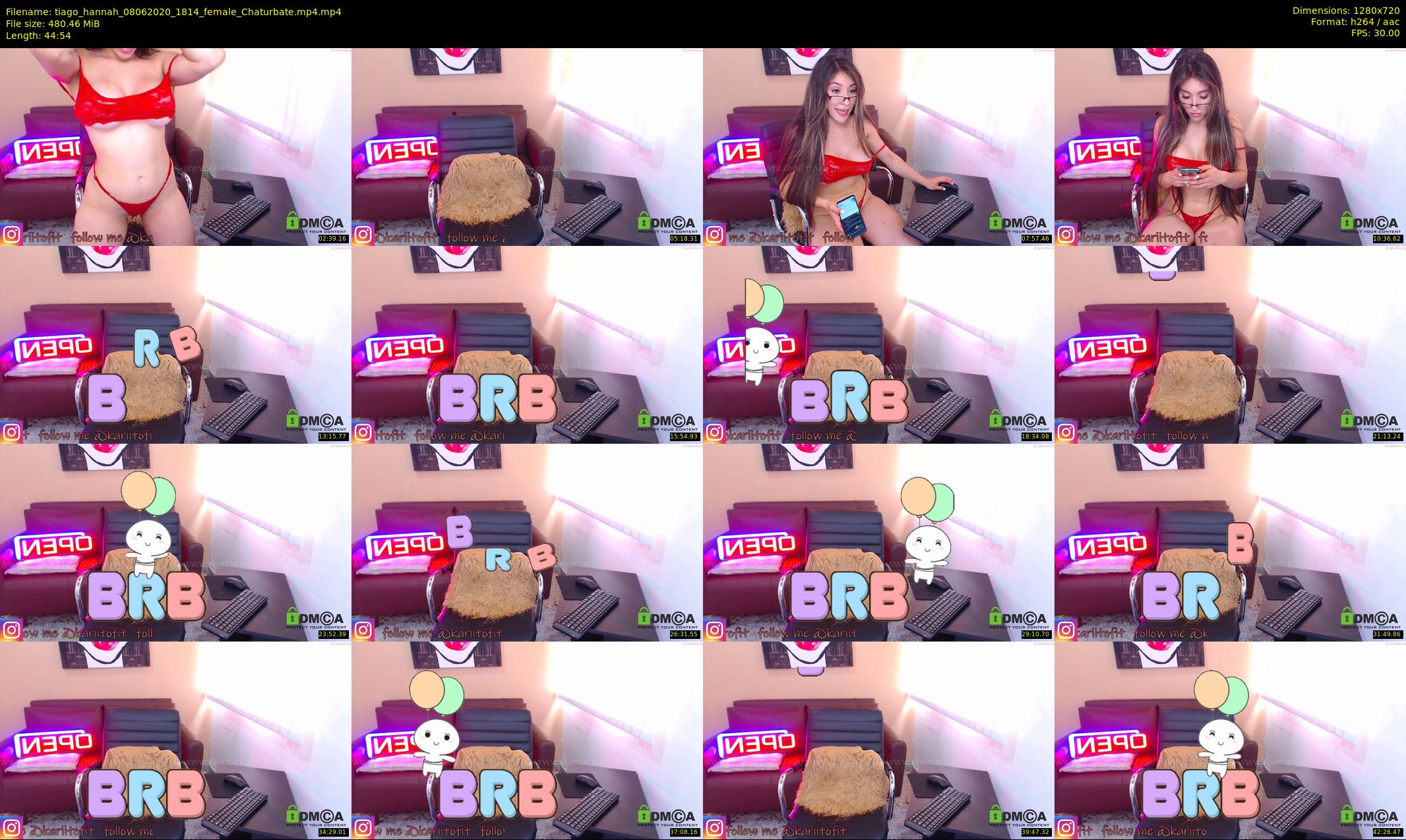 tiago_hannah — 45 minute Chaturbate couple cam show recording, 720p, Jun 8, 2020