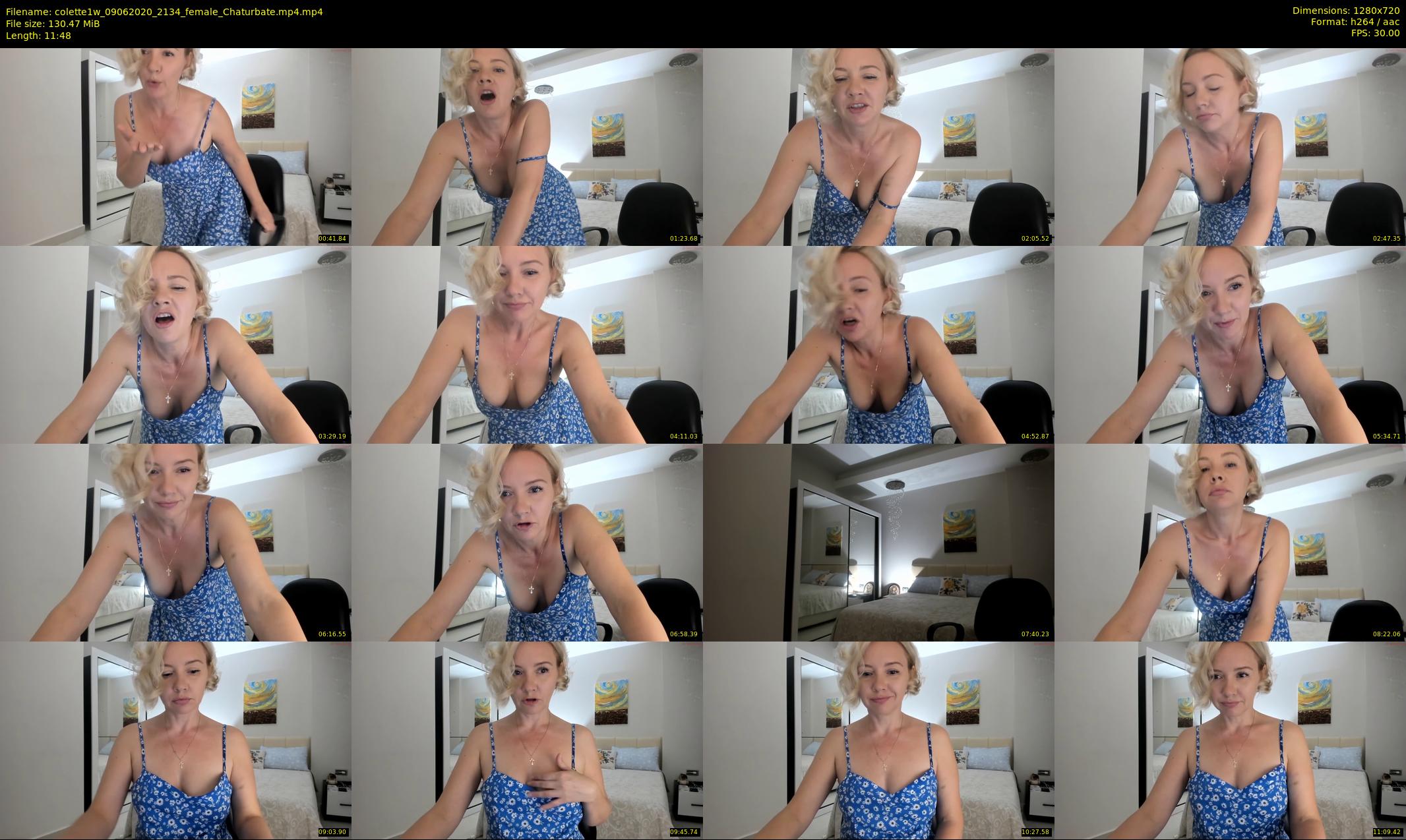 colette1w — 12 minute Chaturbate female cam show recording, 720p, Jun 9, 2020