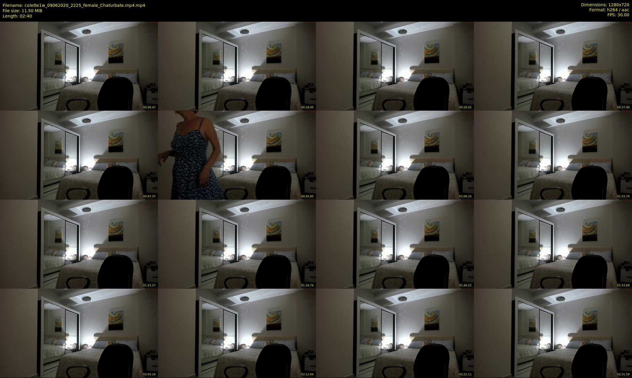 colette1w — 3 minute Chaturbate female cam show recording, 720p, Jun 9, 2020