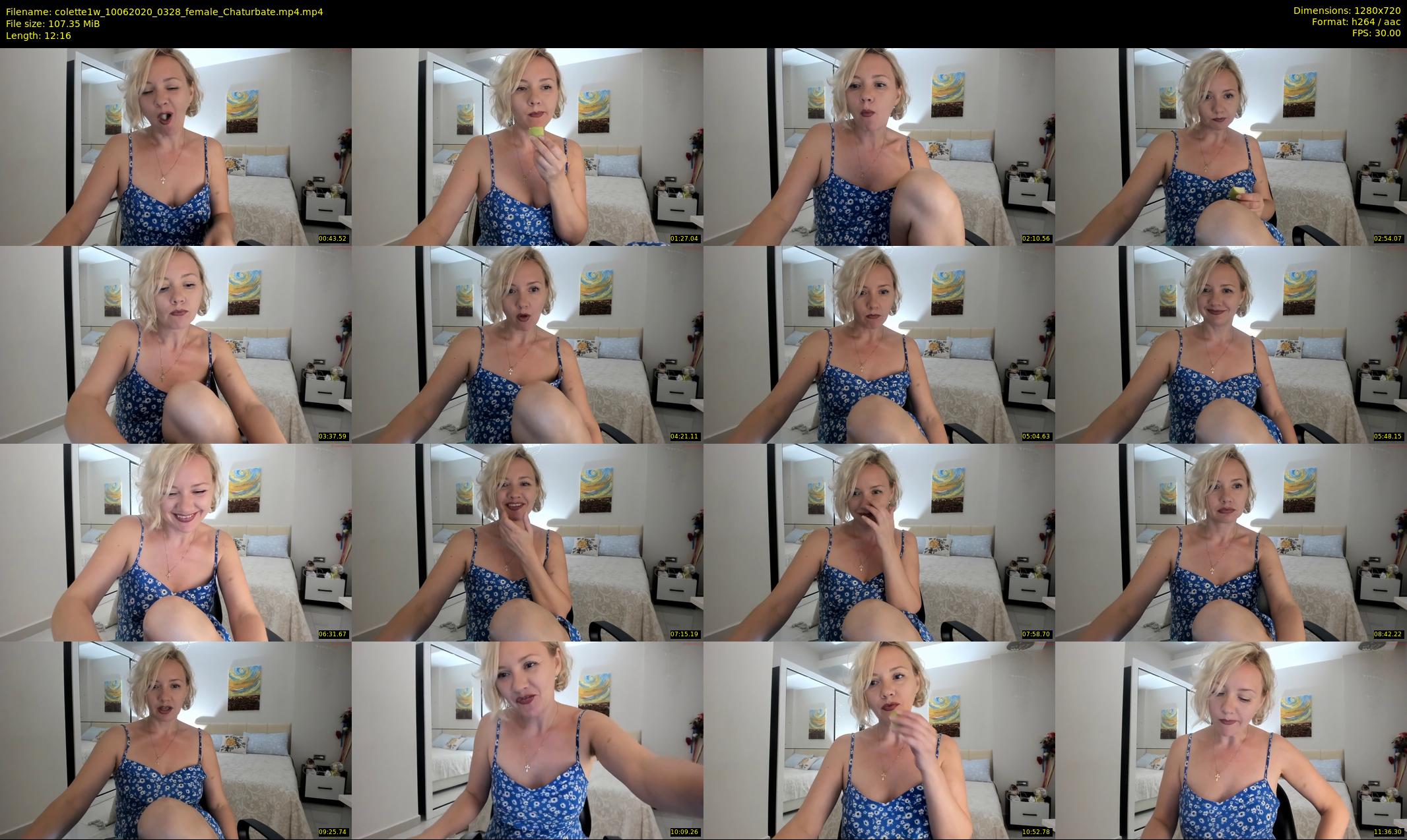 colette1w — 13 minute Chaturbate female cam show recording, 720p, Jun 10, 2020