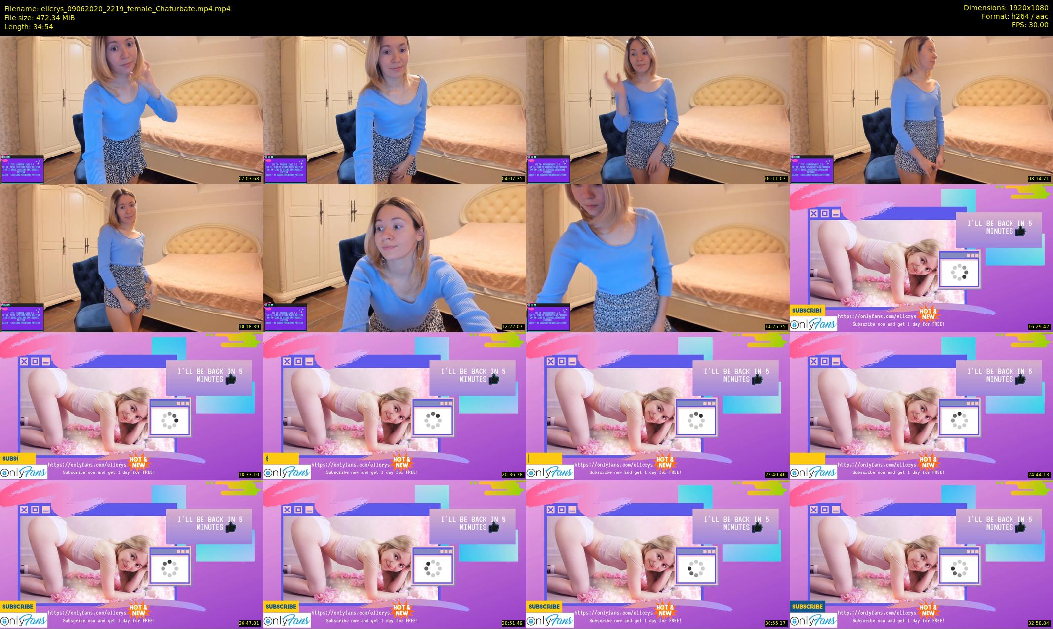 ellcrys — 35 minute Chaturbate couple cam show recording, 1080p, Jun 9, 2020