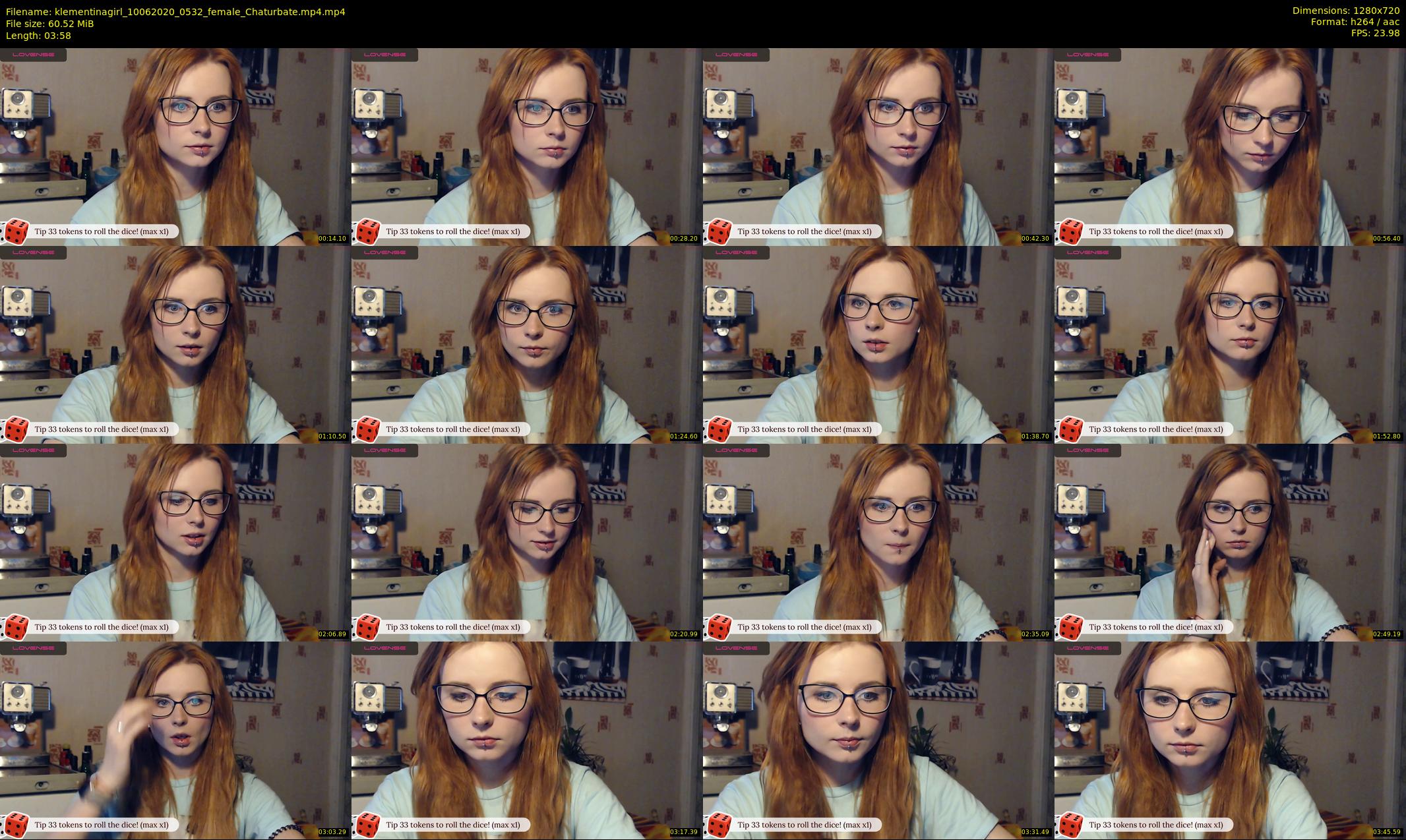 klementinagirl — 4 minute Chaturbate female cam show recording, 720p, Jun 10, 2020